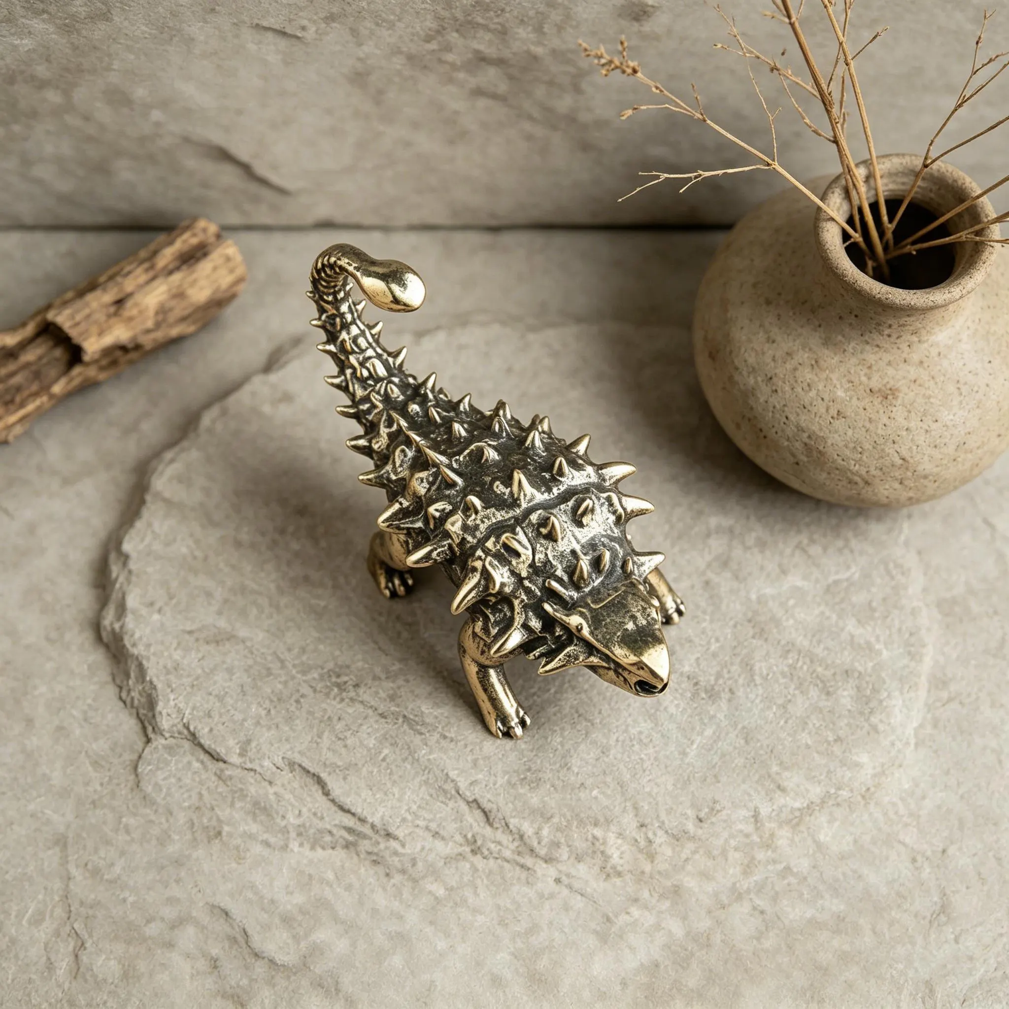 Mini Copper Ankylosaurus Figurine — Copper figurine image 10