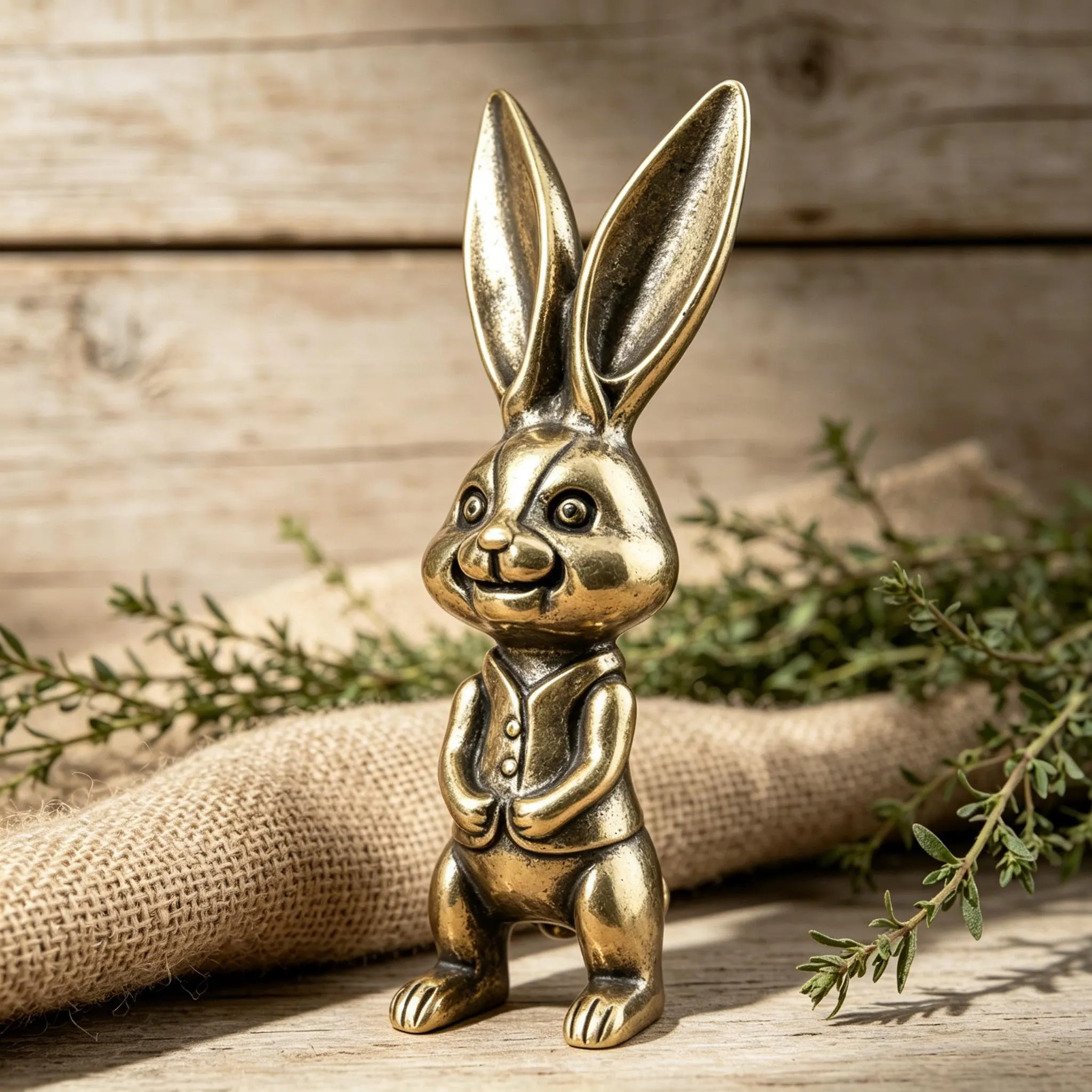 Miniature Copper Rabbit Figurine — Copper figurine image 5