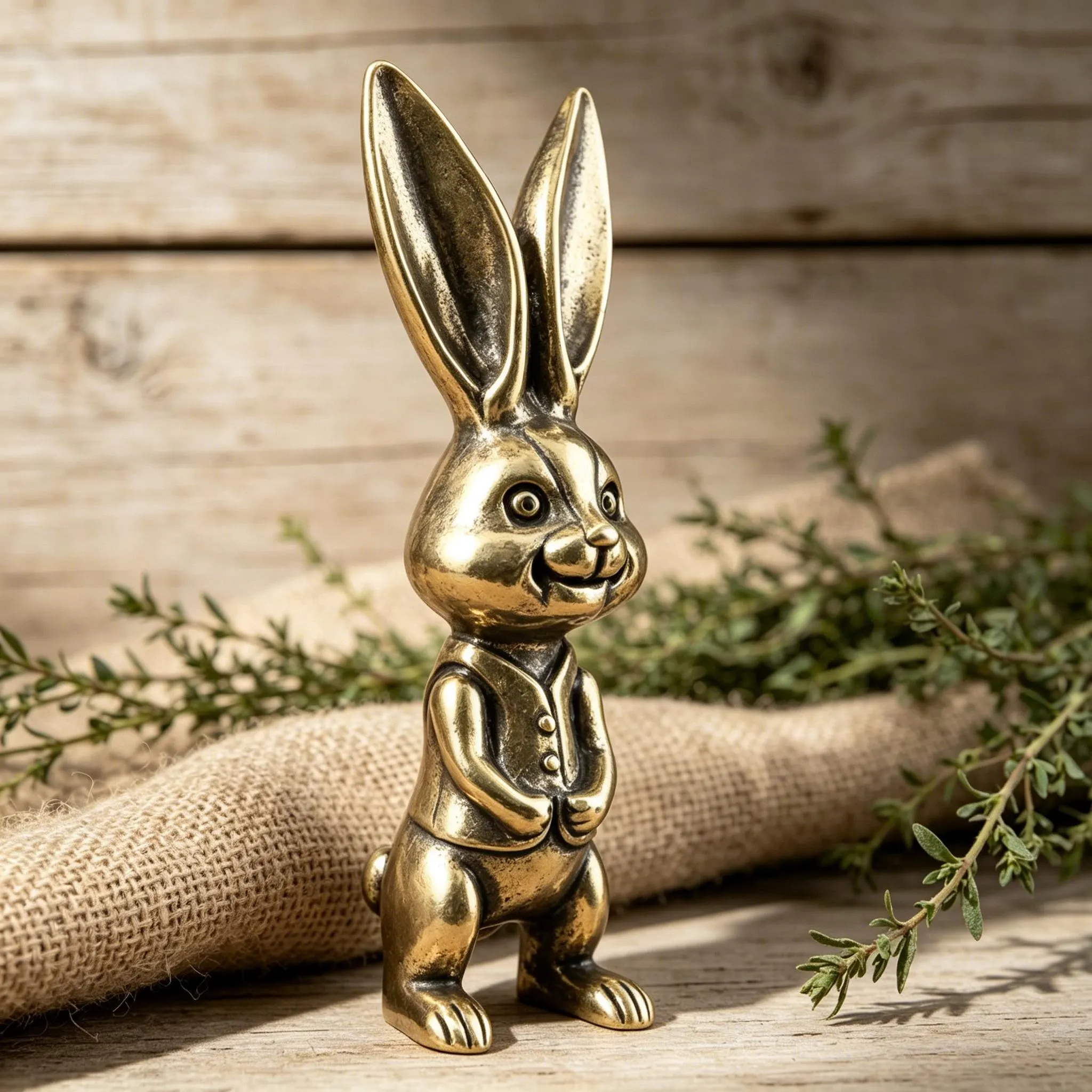 Miniature Copper Rabbit Figurine — Copper figurine image 6