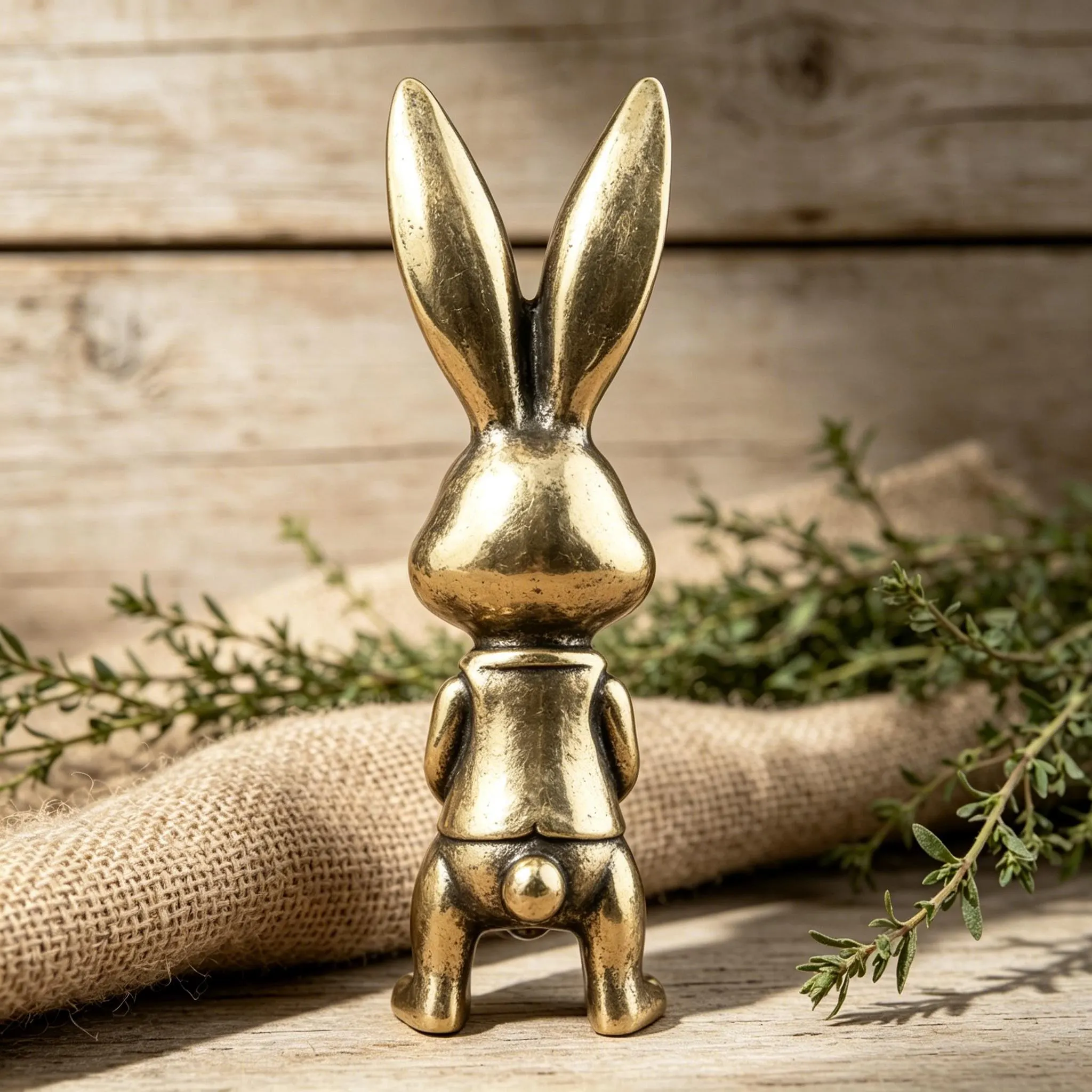 Miniature Copper Rabbit Figurine — Copper figurine image 8