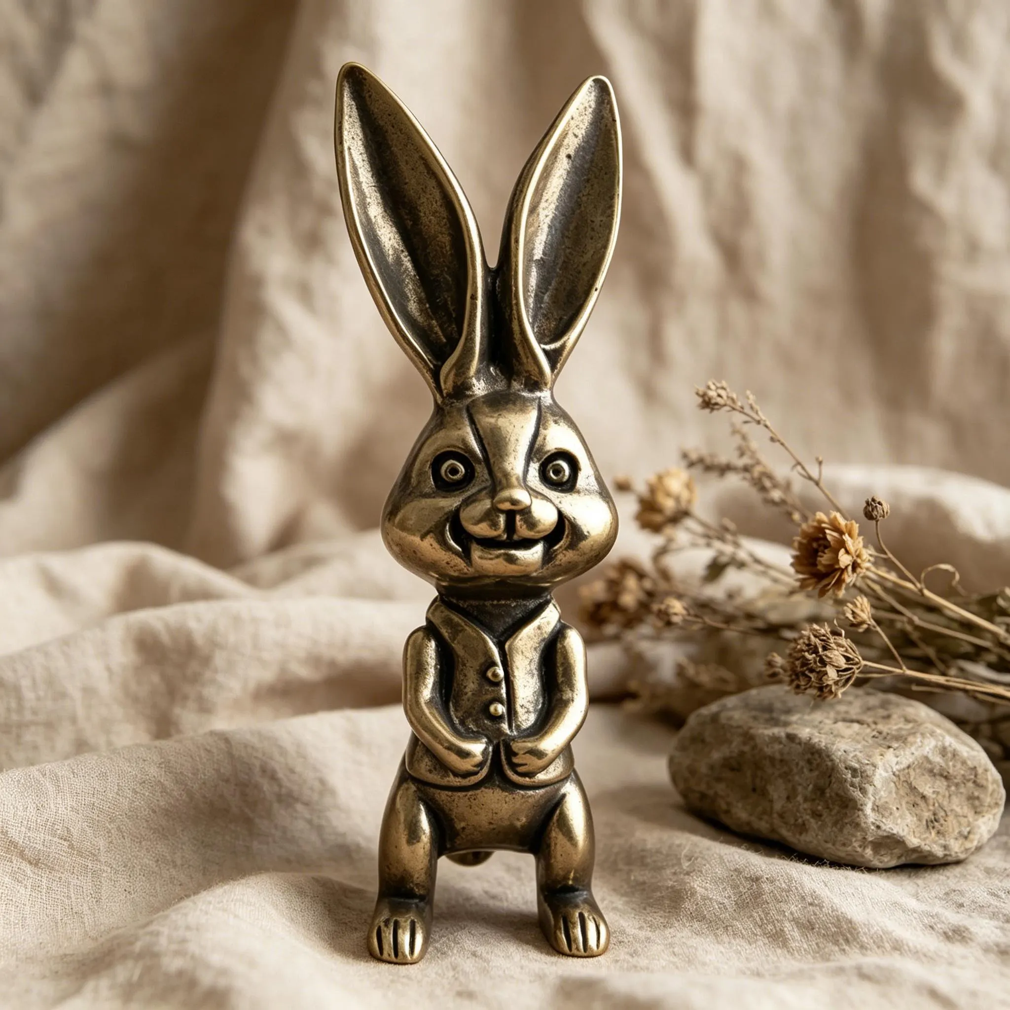 Miniature Copper Rabbit Figurine — Copper figurine image 9