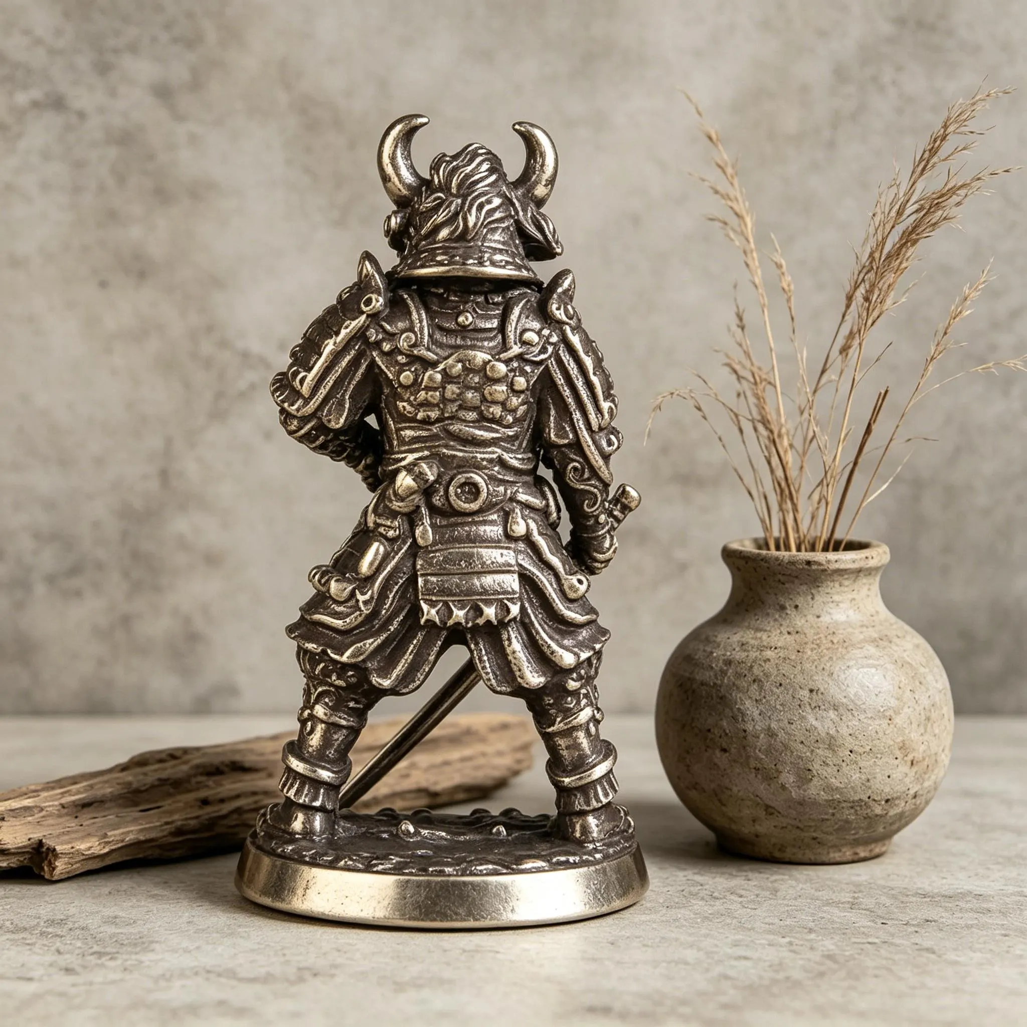 Miniature Copper Samurai Figurine — Copper figurine image 4