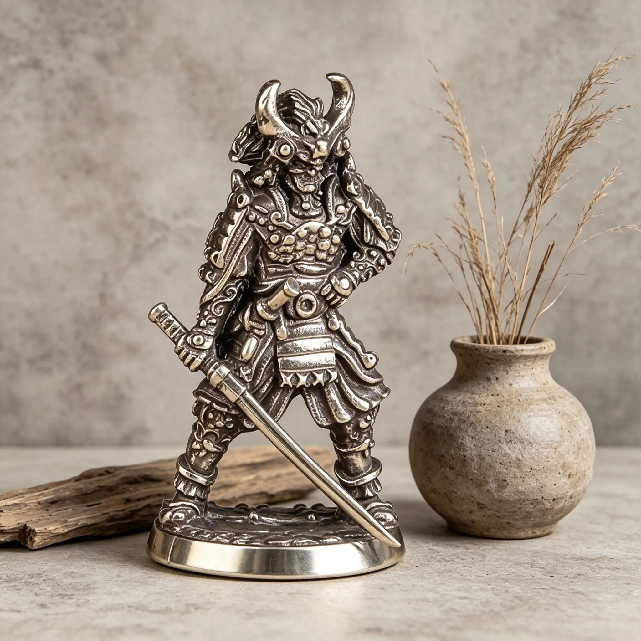 Miniature Copper Samurai Figurine — Copper figurine image 9