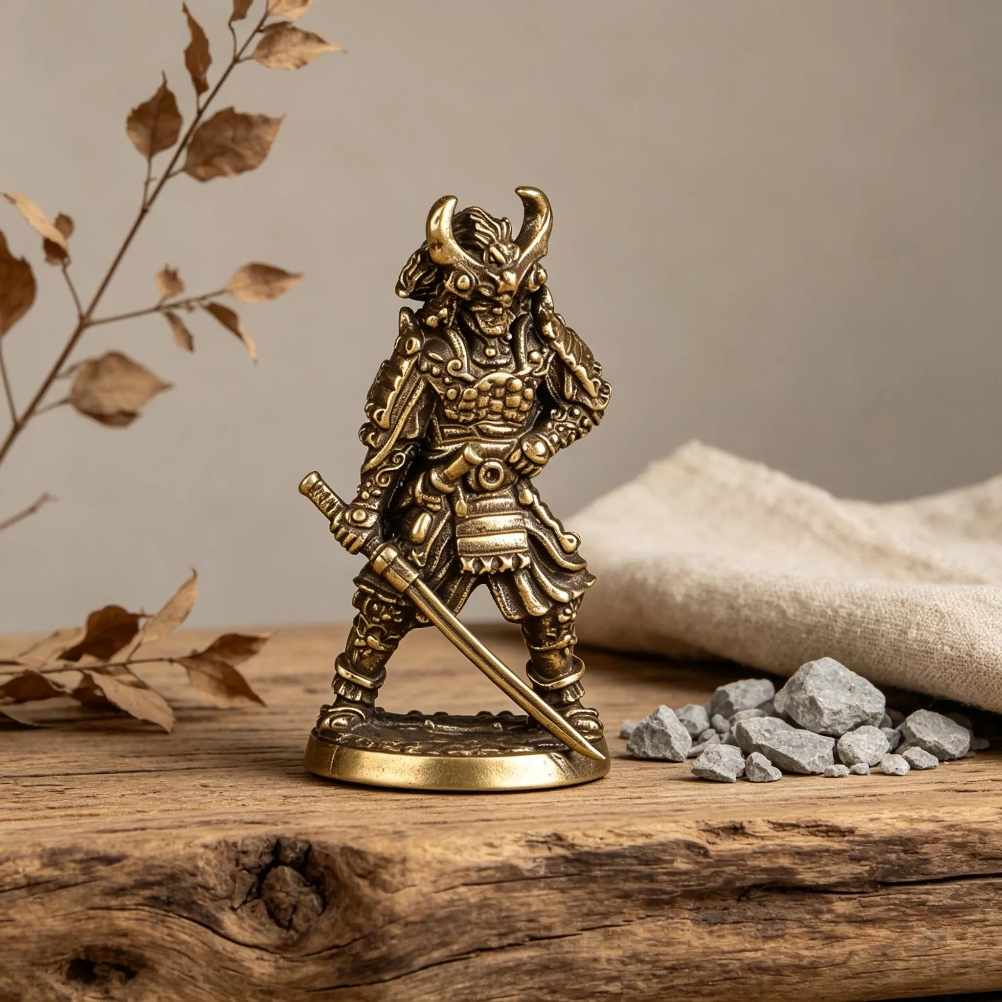 Miniature Copper Samurai Figurine — Copper figurine image 10