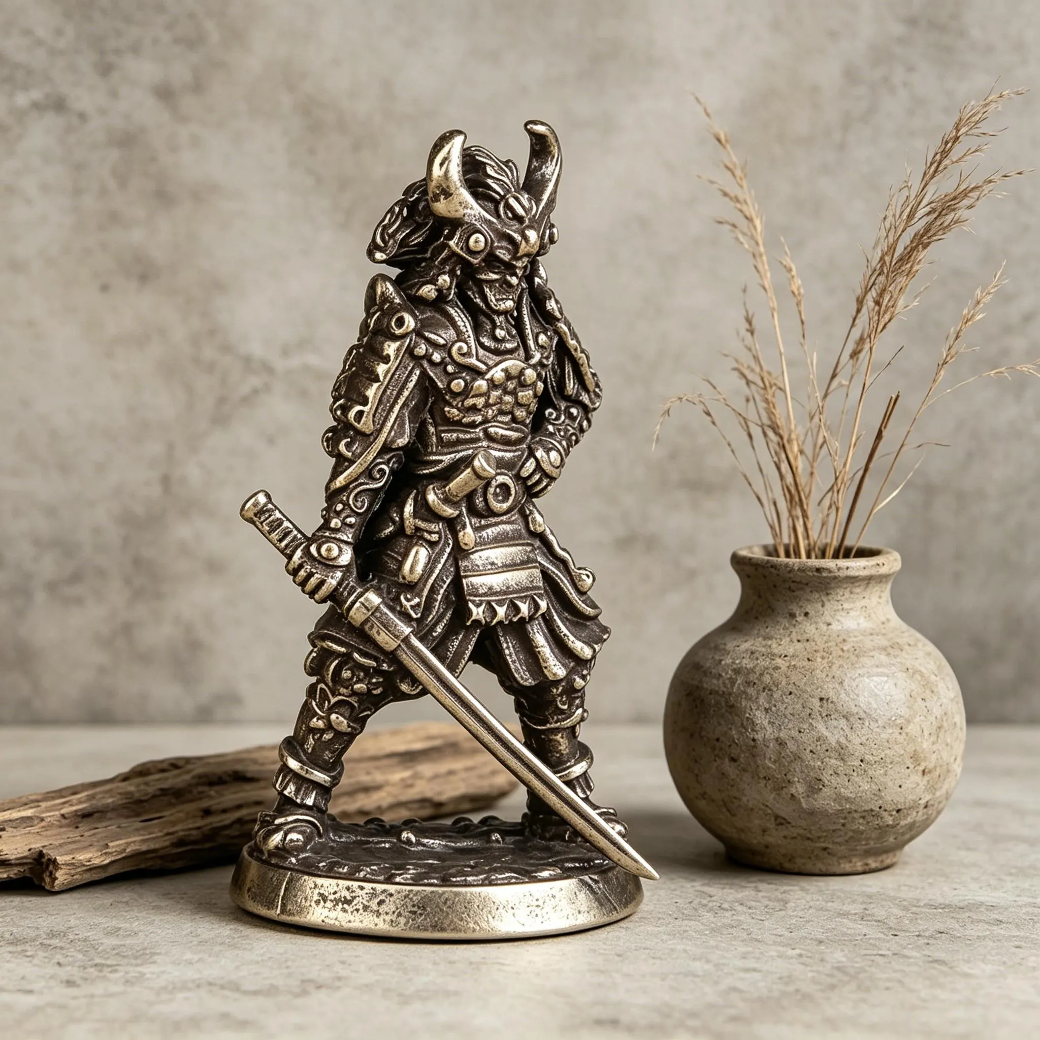 Miniature Copper Samurai Figurine — Copper figurine image 11