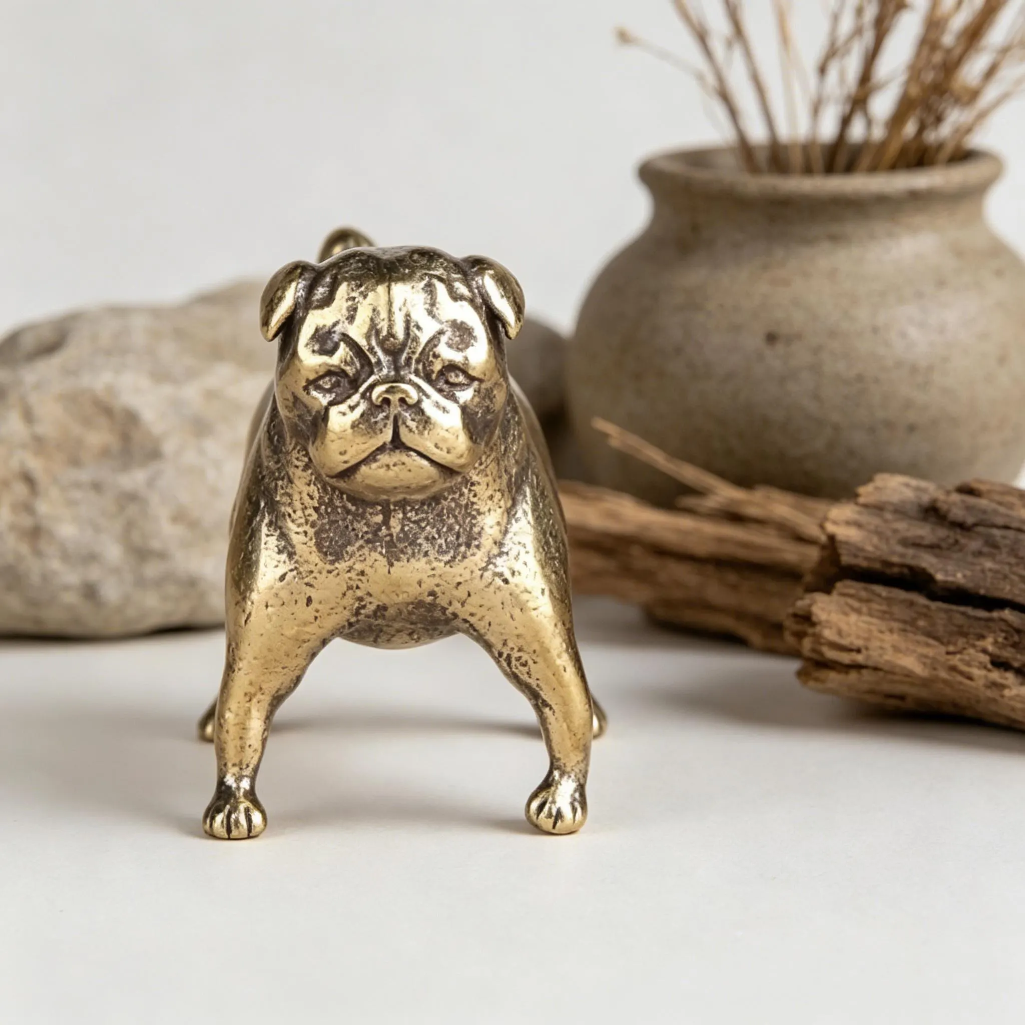 Miniature Copper Bulldog Figurine — Copper figurine image 3