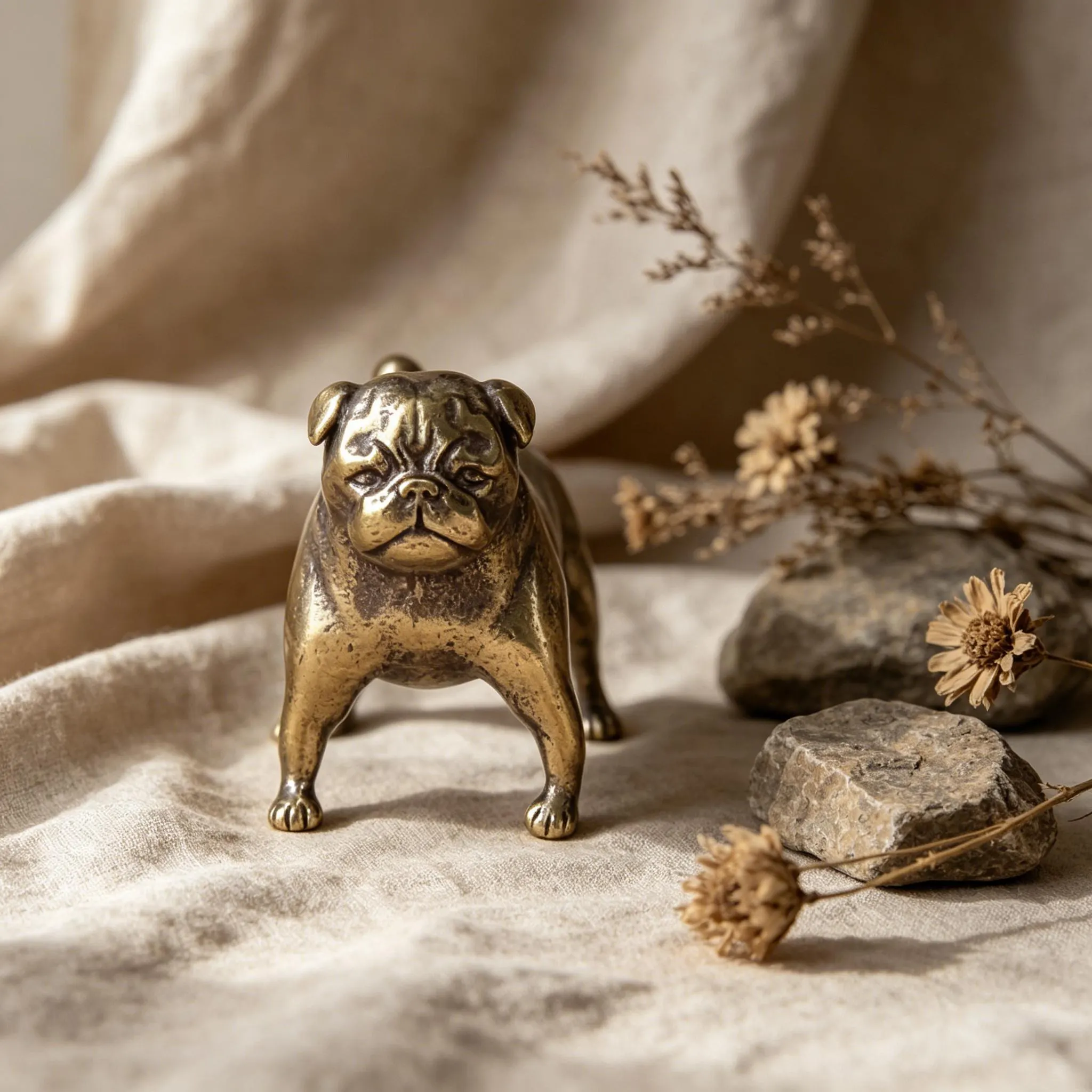 Miniature Copper Bulldog Figurine — Copper figurine image 4