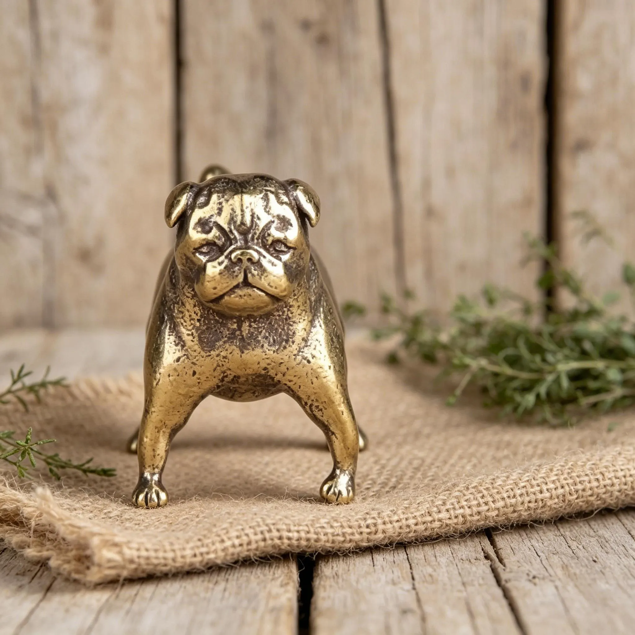 Miniature Copper Bulldog Figurine — Copper figurine image 7