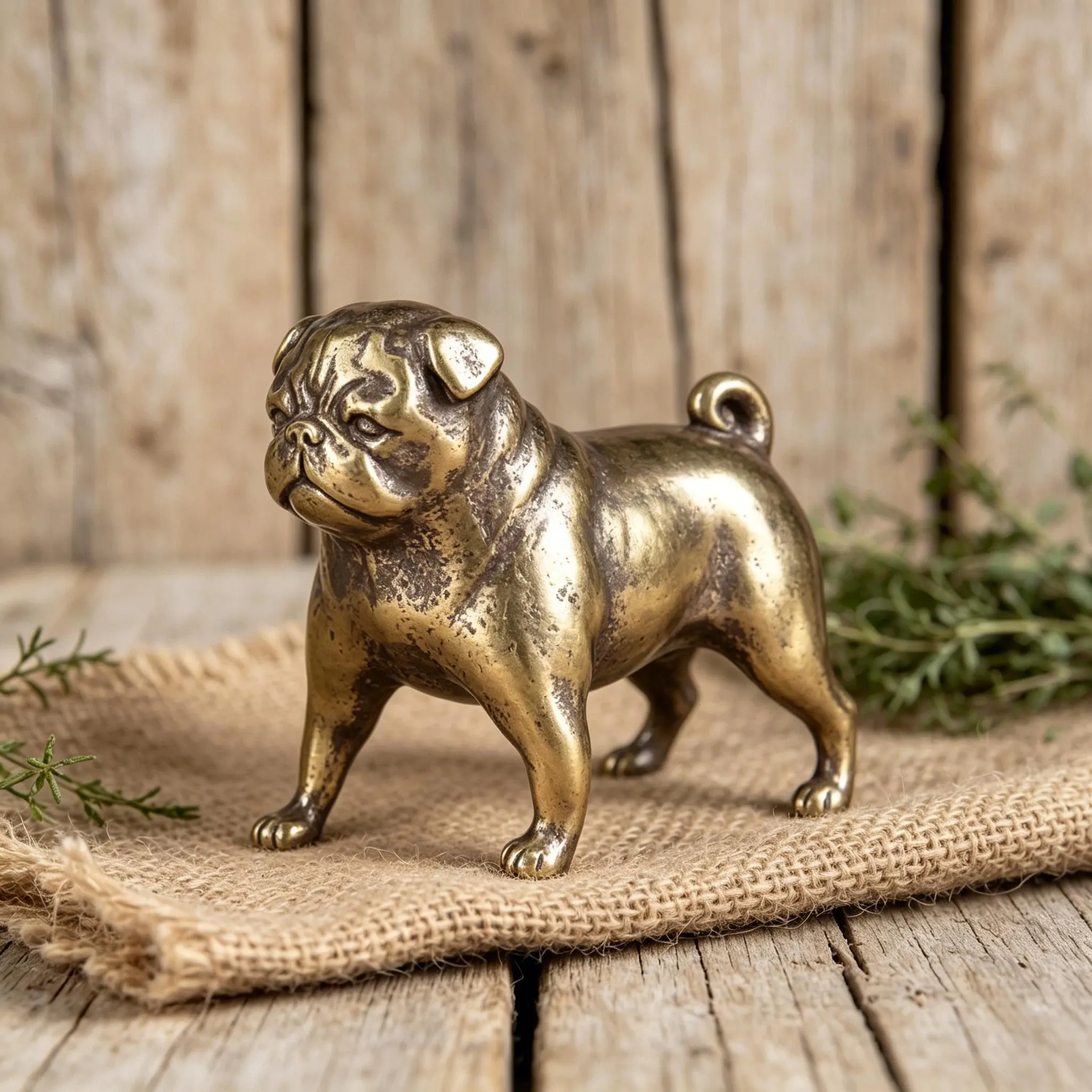 Miniature Copper Bulldog Figurine — Copper figurine image 9