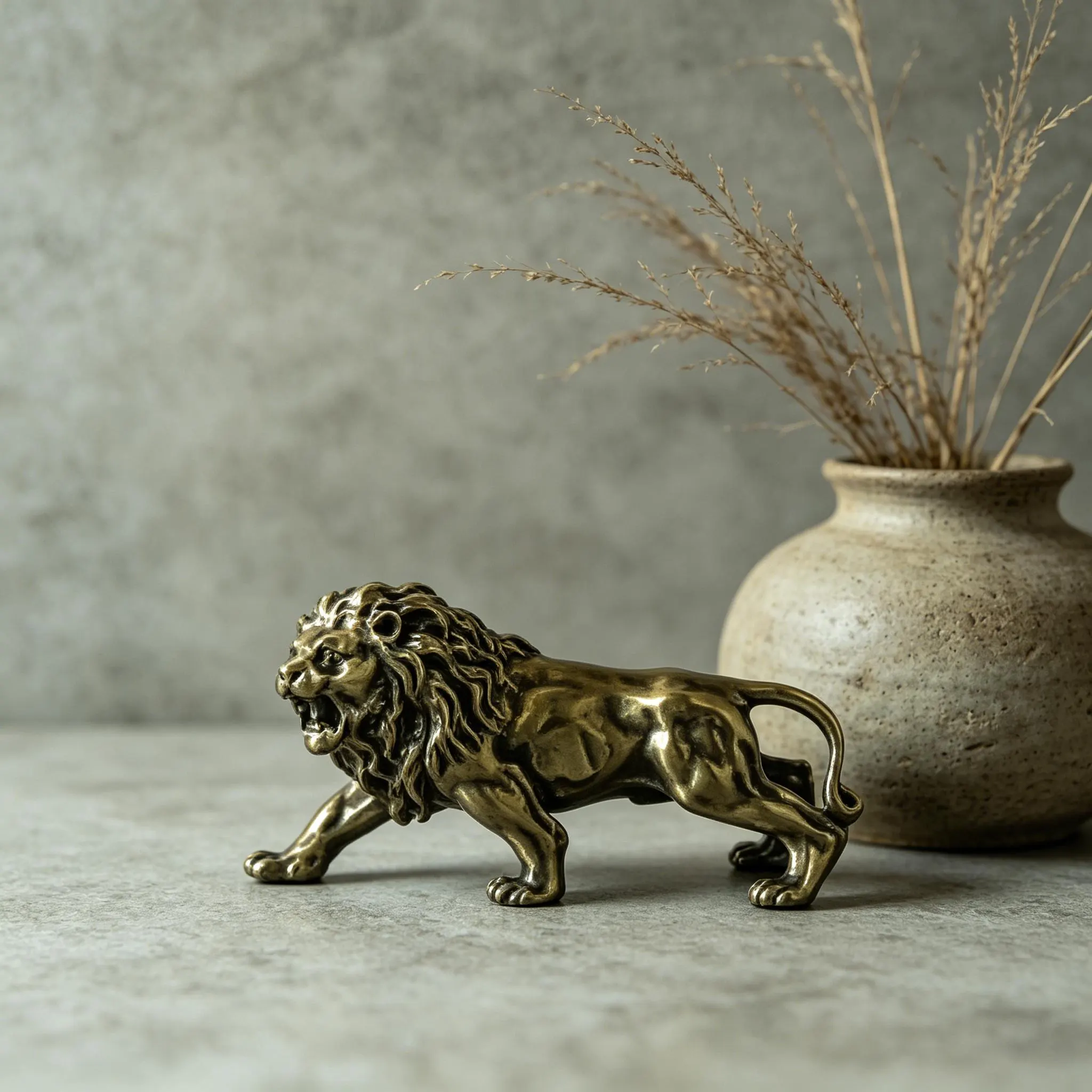 Mini Bronze Lion Figurine — Brass figurine image 6