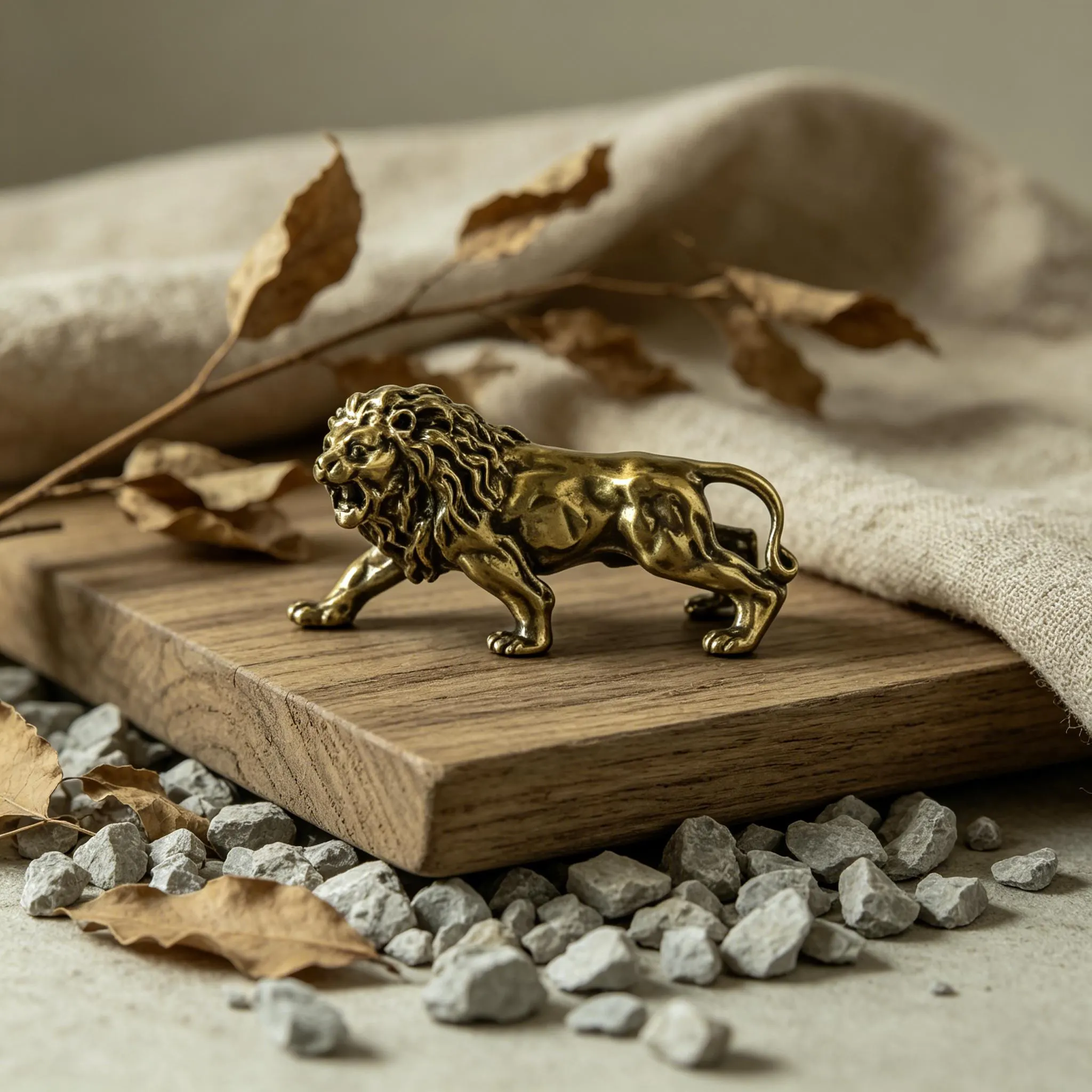 Mini Bronze Lion Figurine — Brass figurine image 9