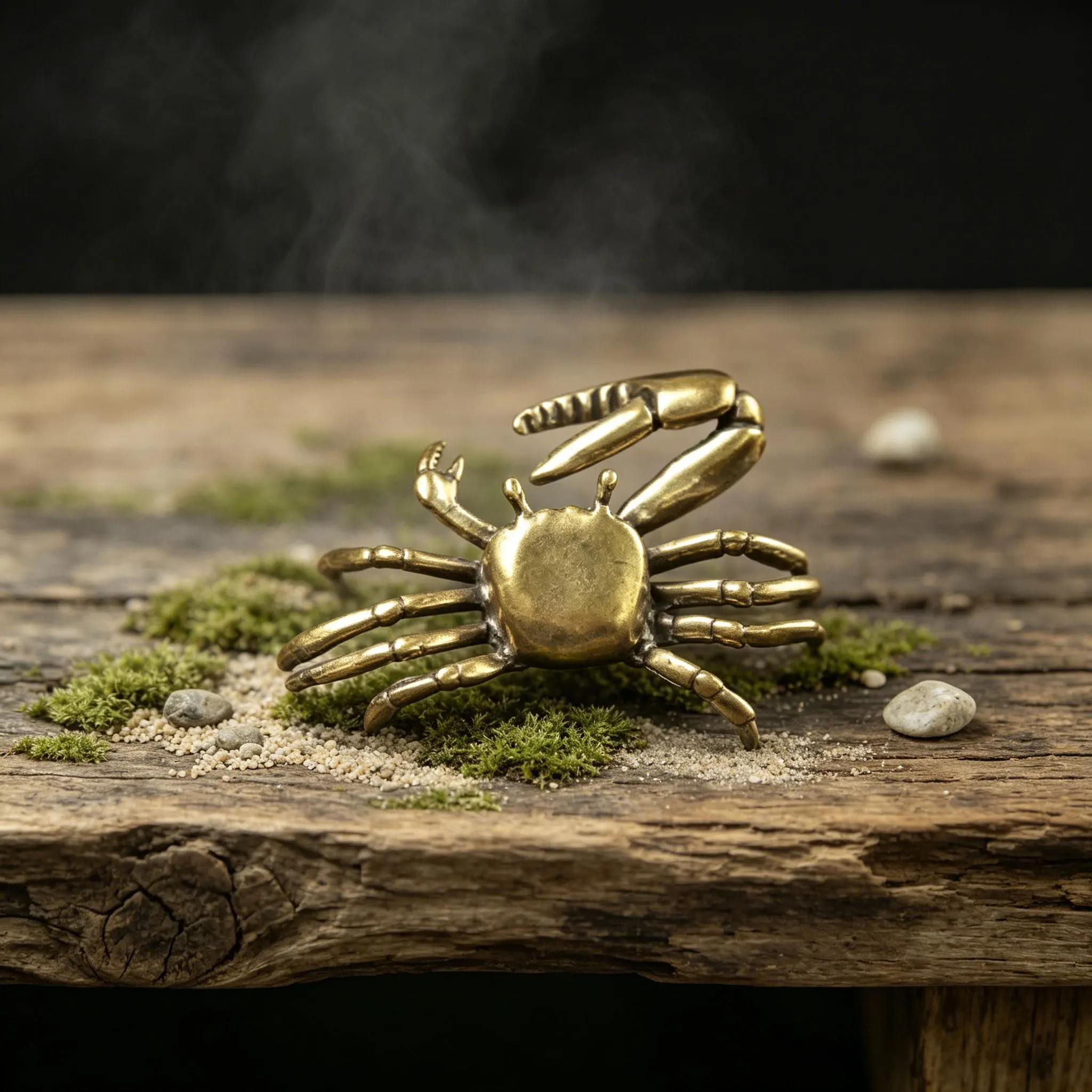 Mini Bronze Crab Figurine — Brass figurine image 5
