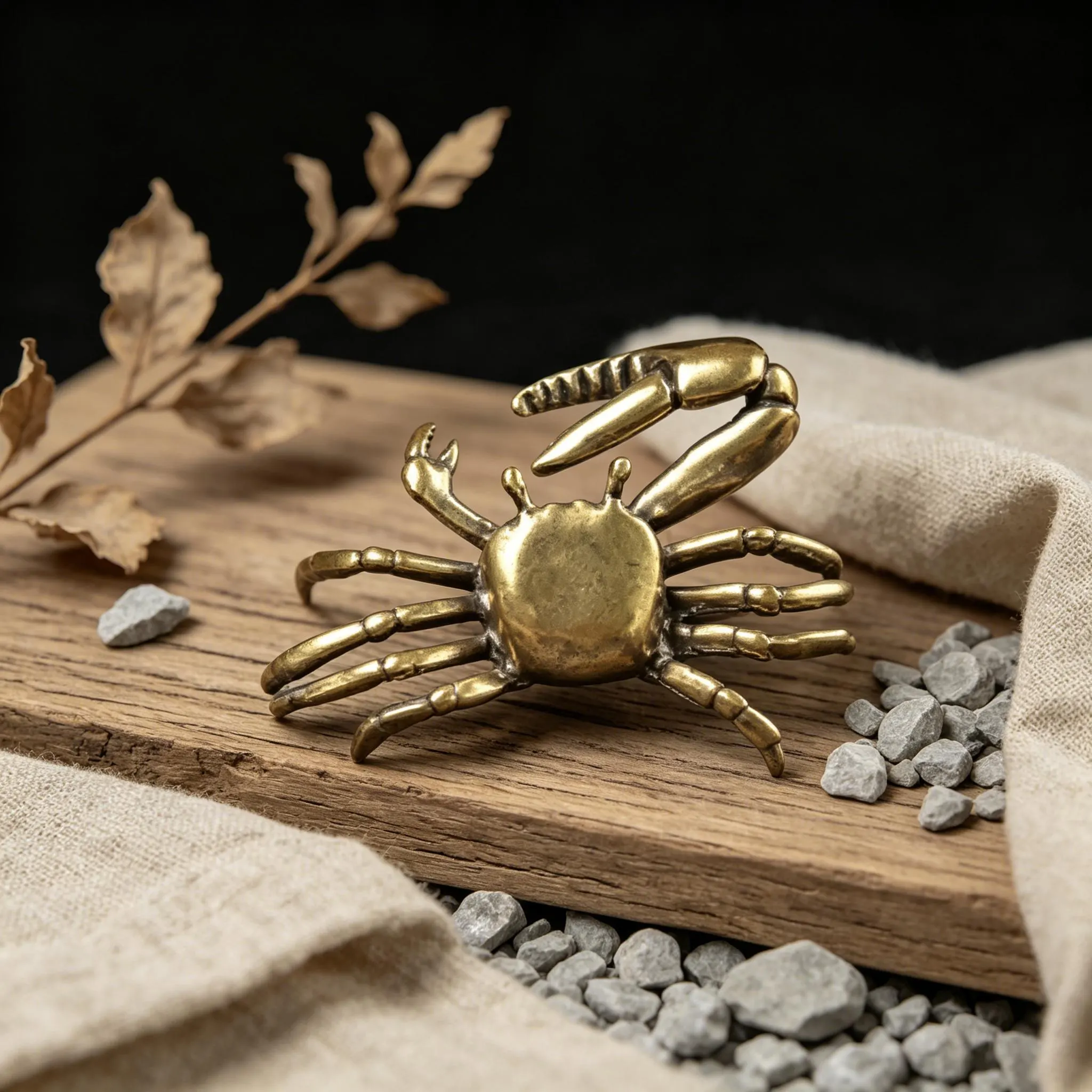 Mini Bronze Crab Figurine — Brass figurine image 6