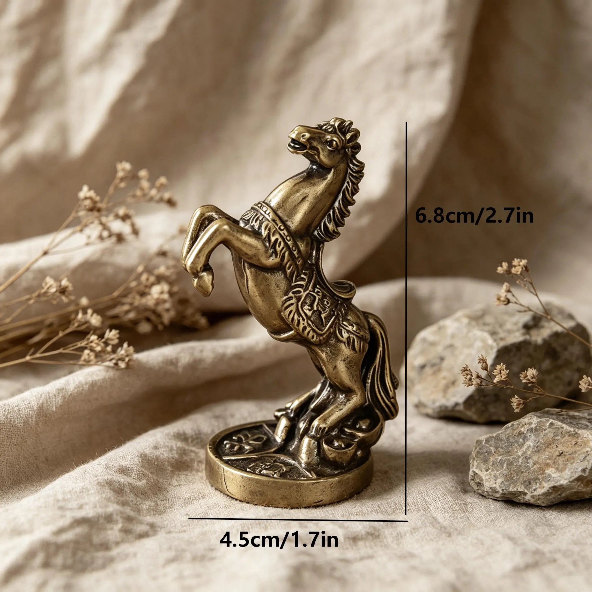 Mini Bronze Horse Figurine — Brass figurine image 2