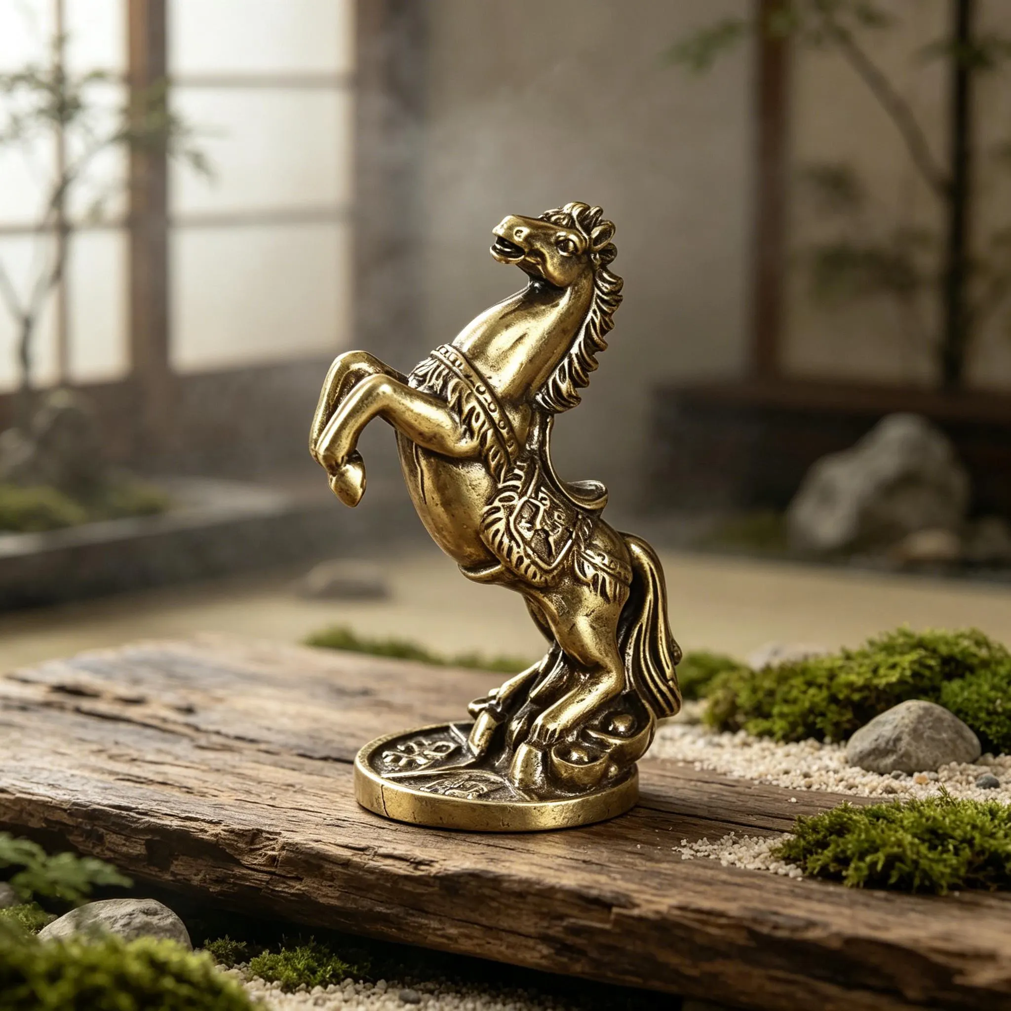 Mini Bronze Horse Figurine — Brass figurine image 3