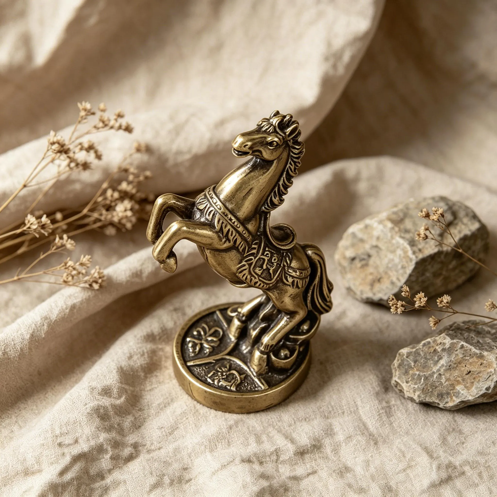 Mini Bronze Horse Figurine — Brass figurine image 5