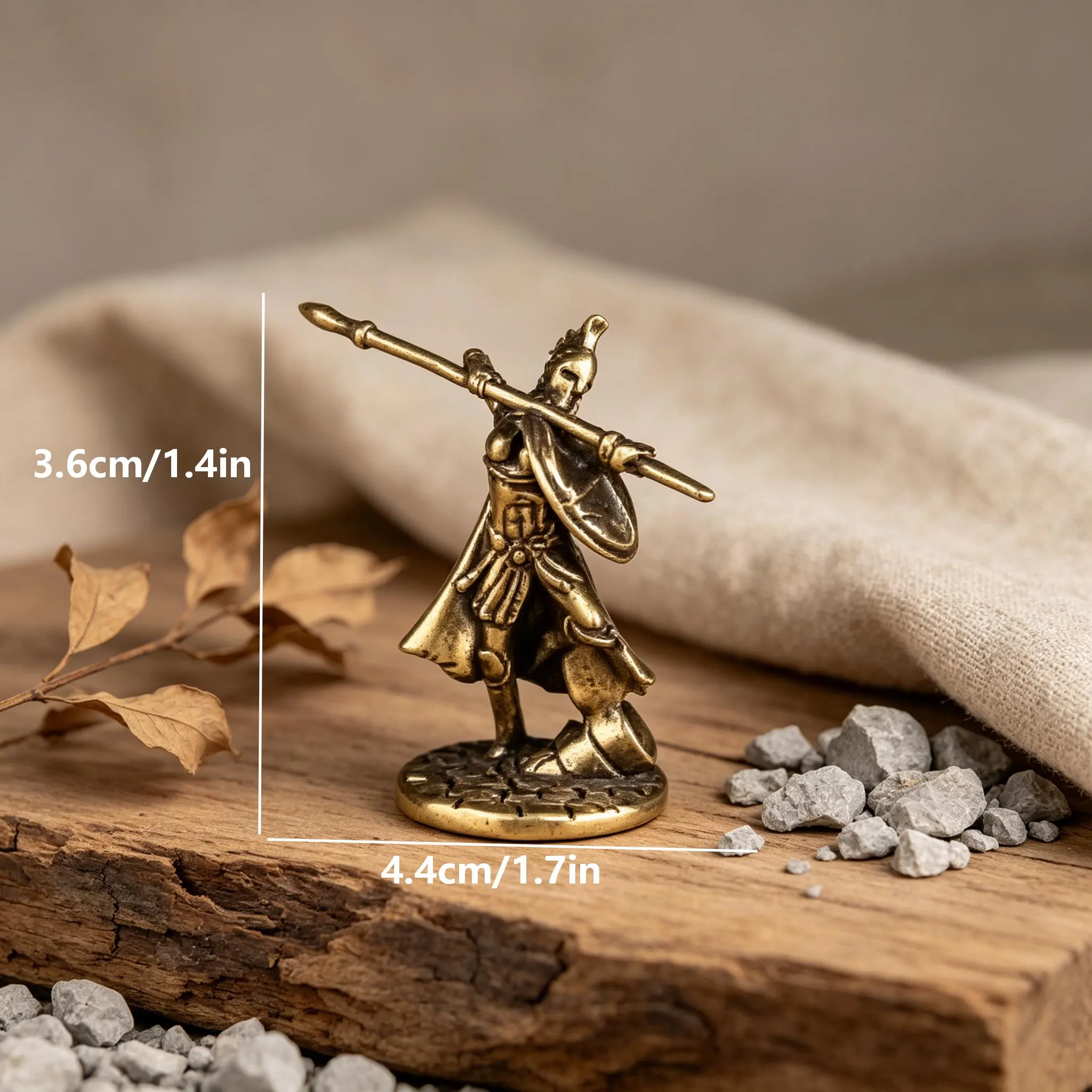Mini Bronze Spartan Figurine — Brass figurine image 2