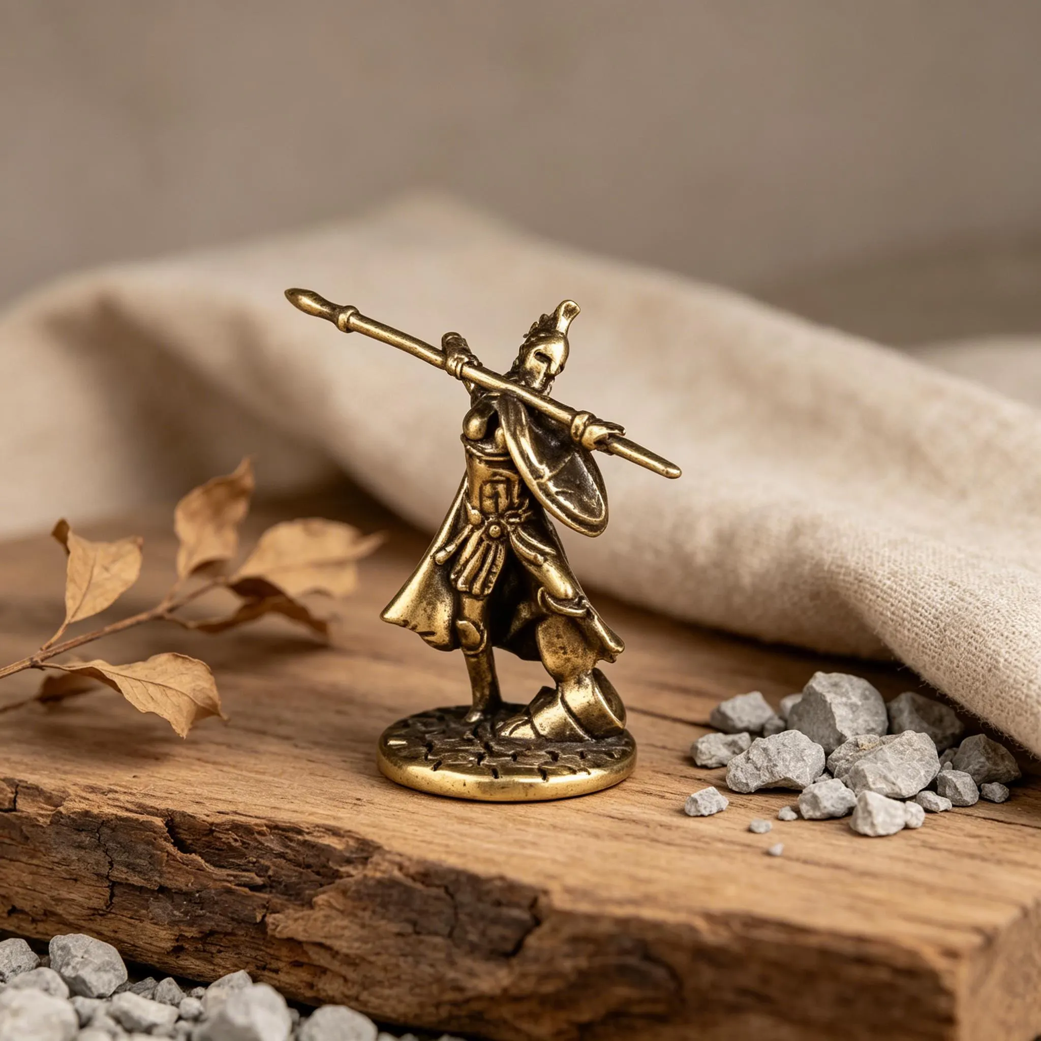 Mini Bronze Spartan Figurine — Brass figurine image 4