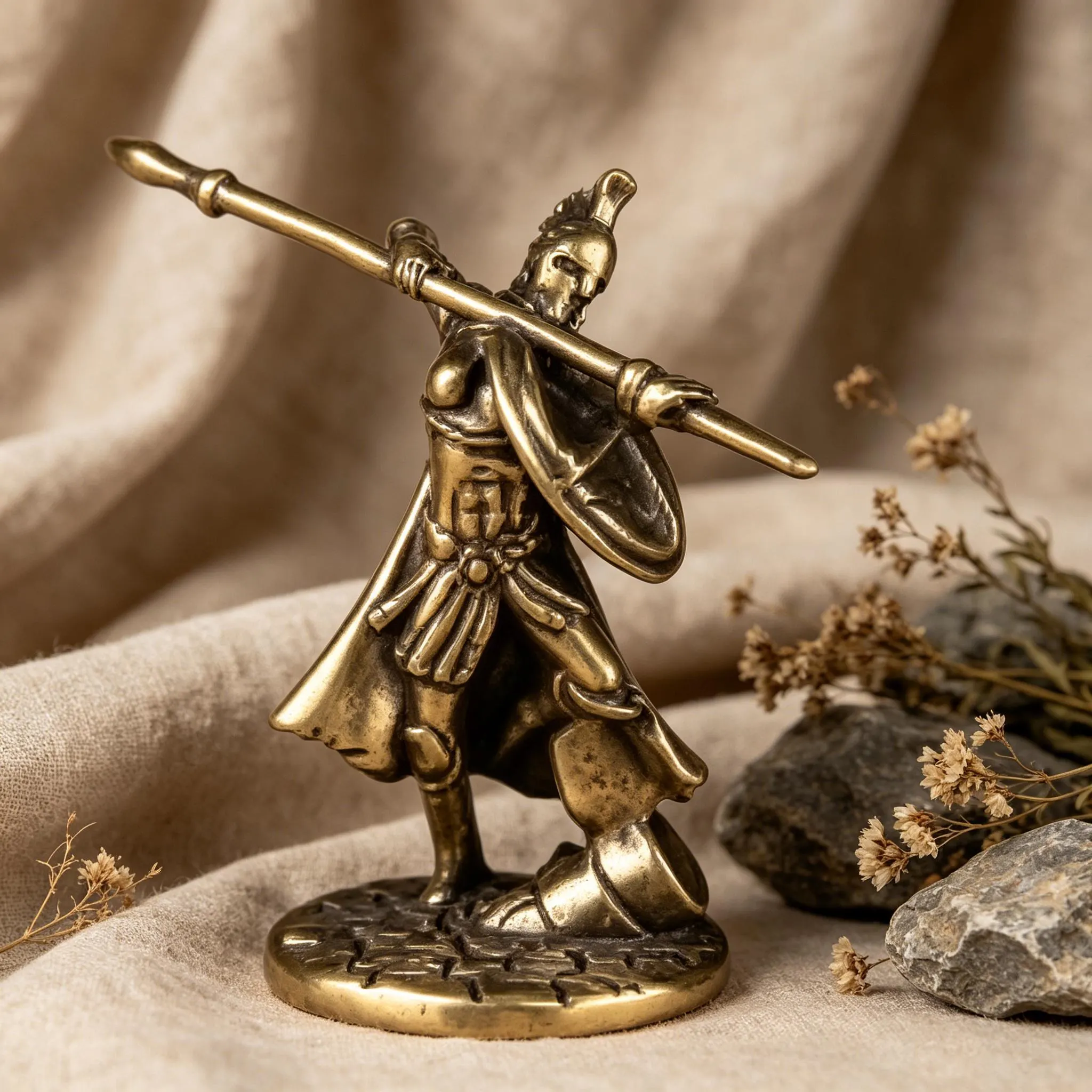 Mini Bronze Spartan Figurine — Brass figurine image 5