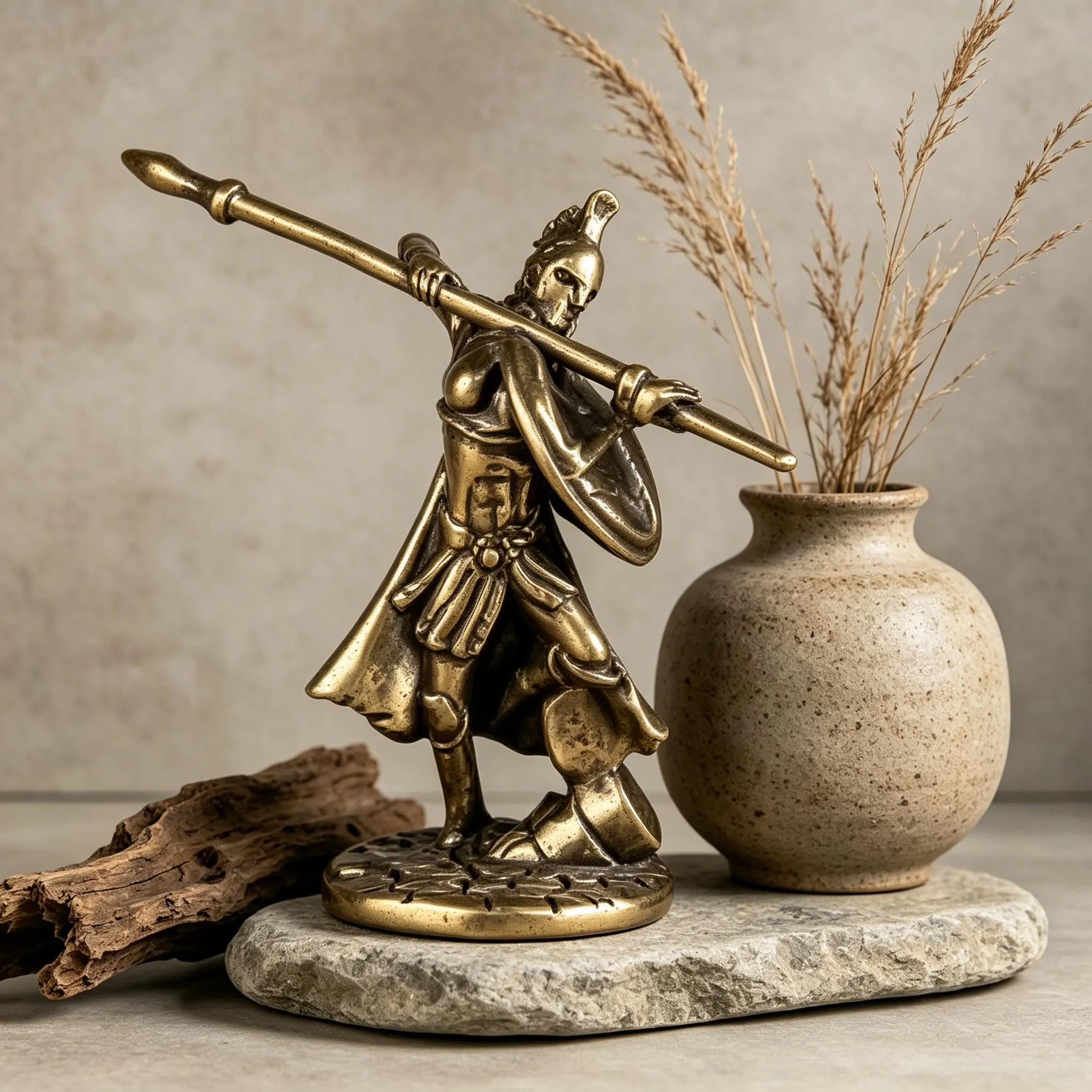 Mini Bronze Spartan Figurine — Brass figurine image 8