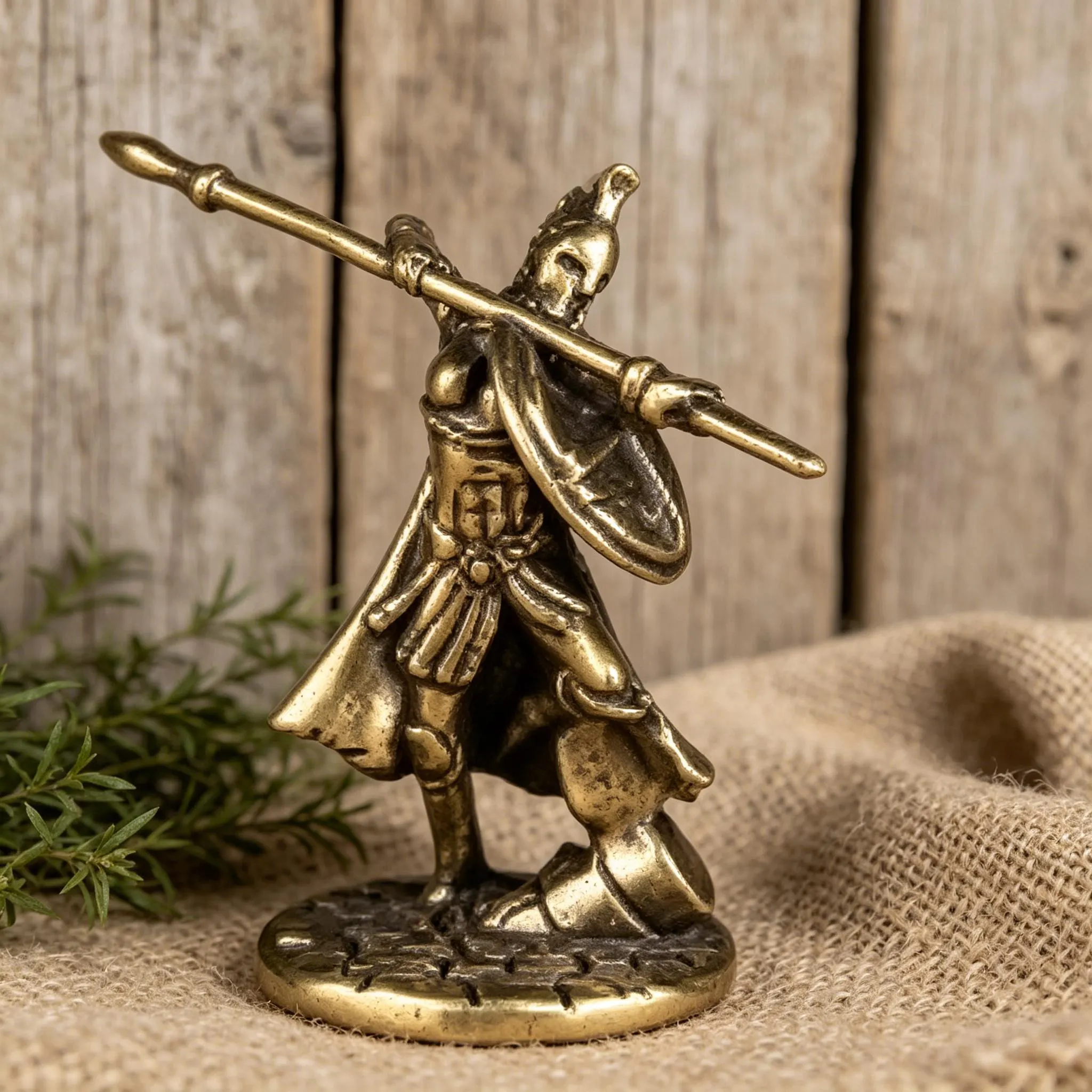 Mini Bronze Spartan Figurine — Brass figurine image 9
