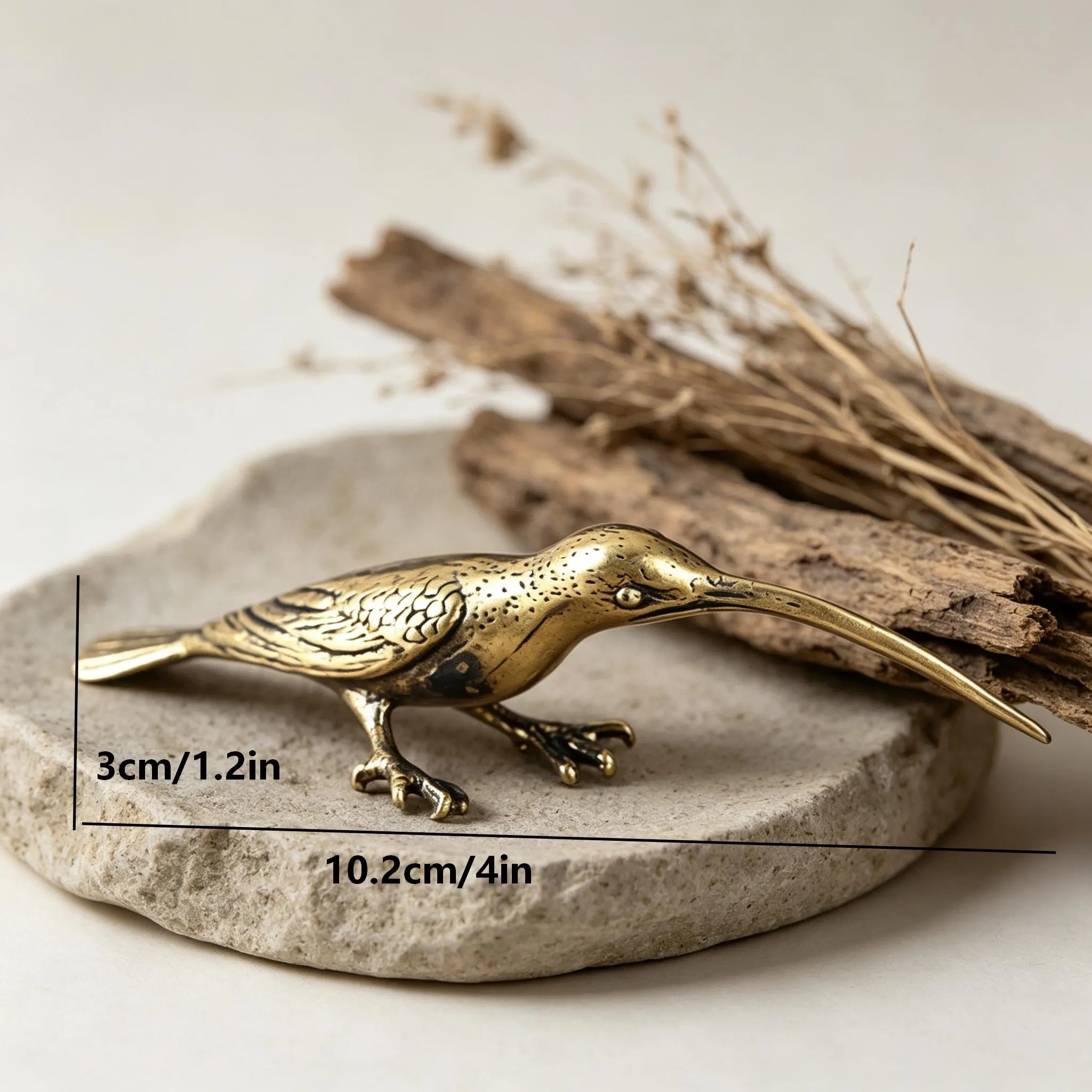 Mini Bronze Bird Figurine — Brass figurine image 2