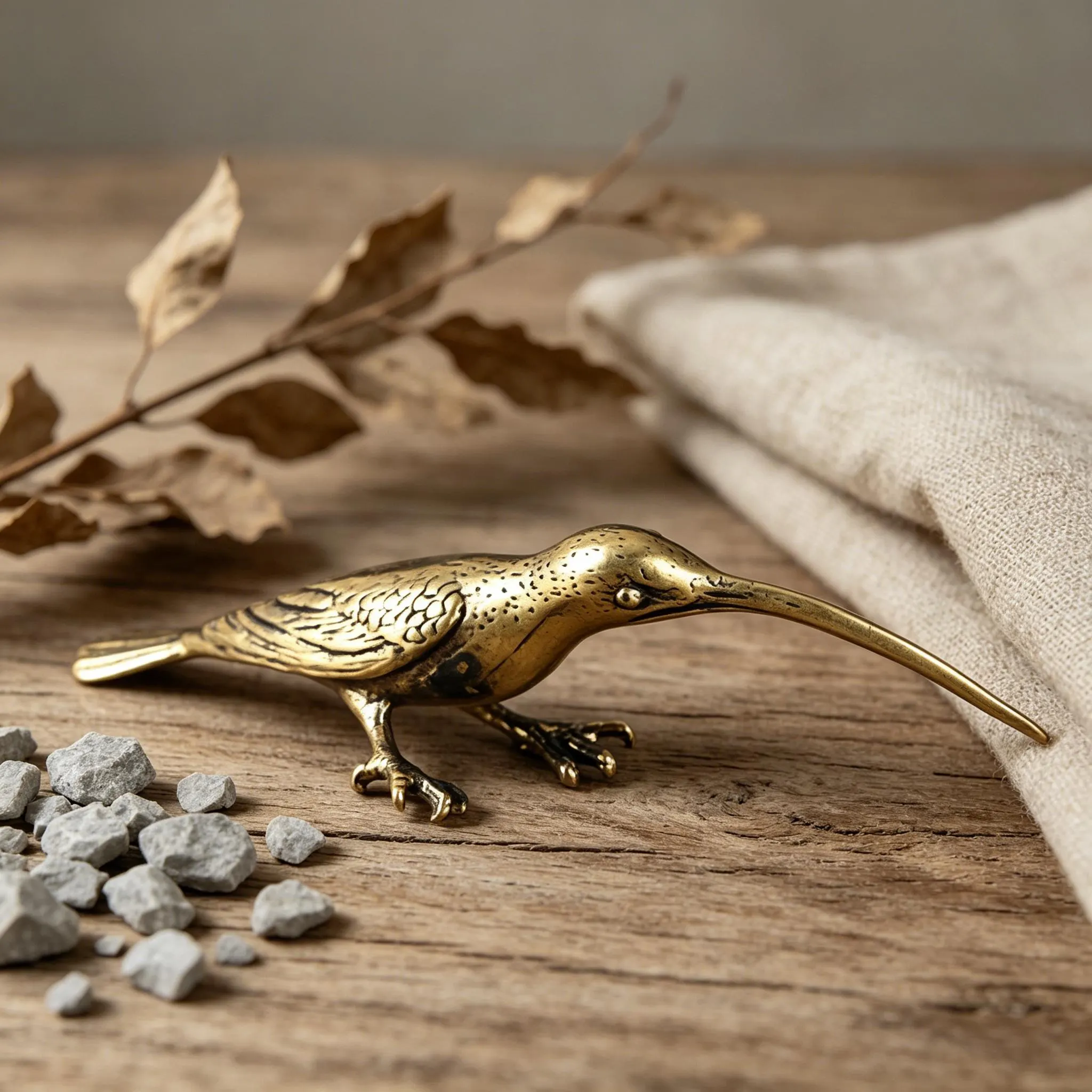 Mini Bronze Bird Figurine — Brass figurine image 3