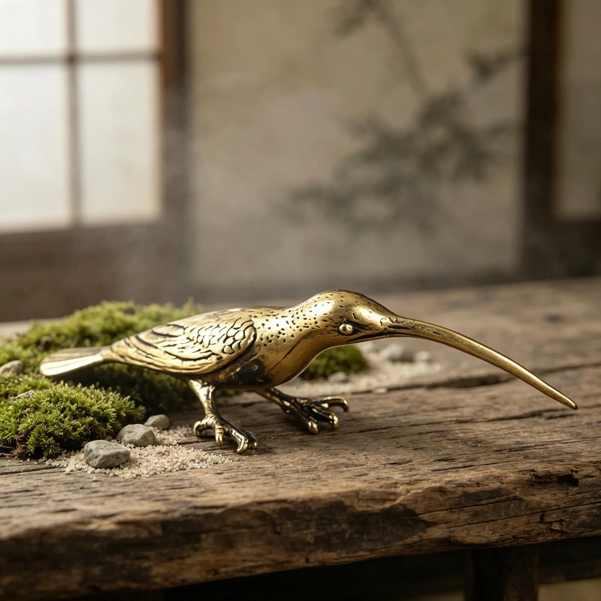 Mini Bronze Bird Figurine — Brass figurine image 4