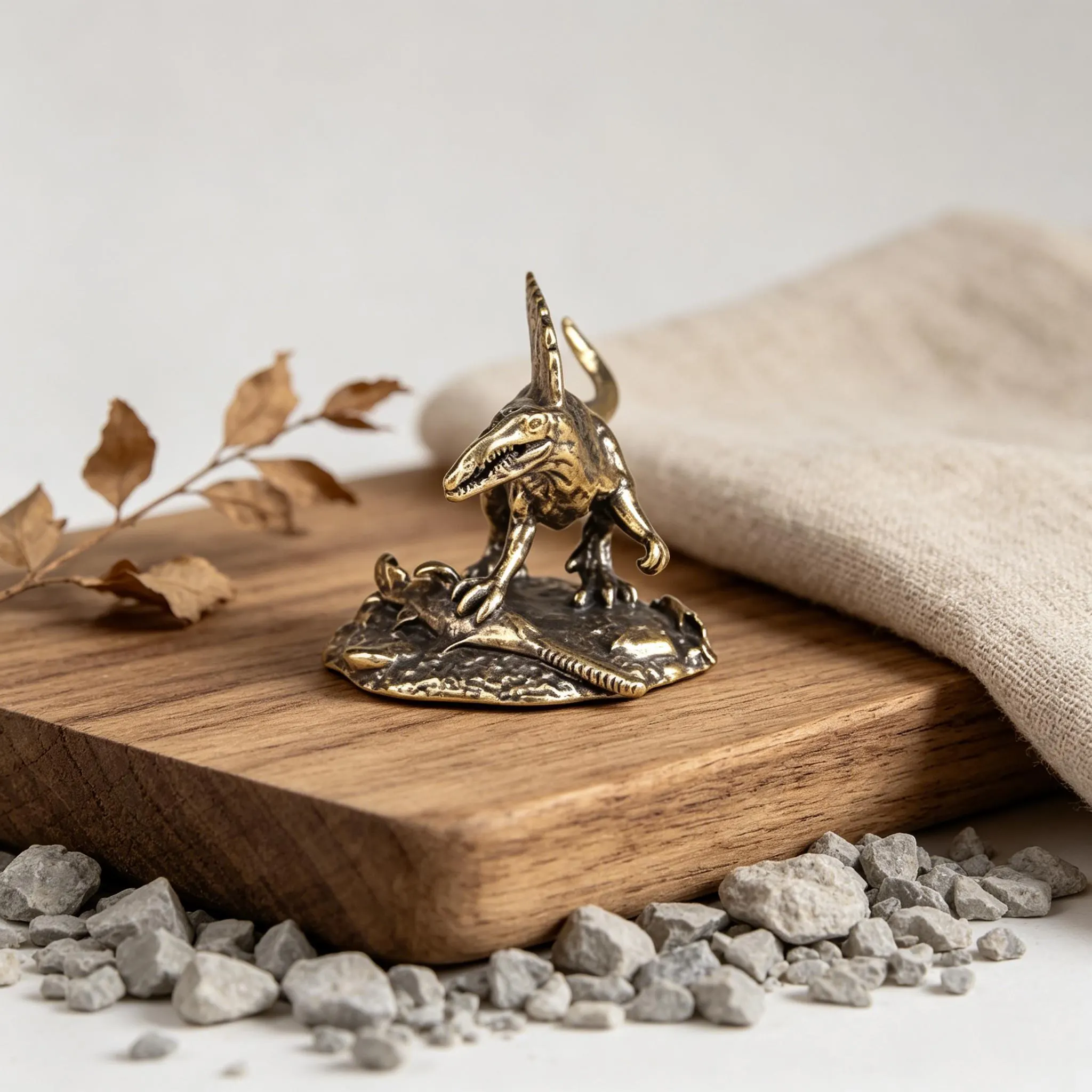 Vintage Brass Spinosaurus Dinosaur Figurine — Copper figurine image 8