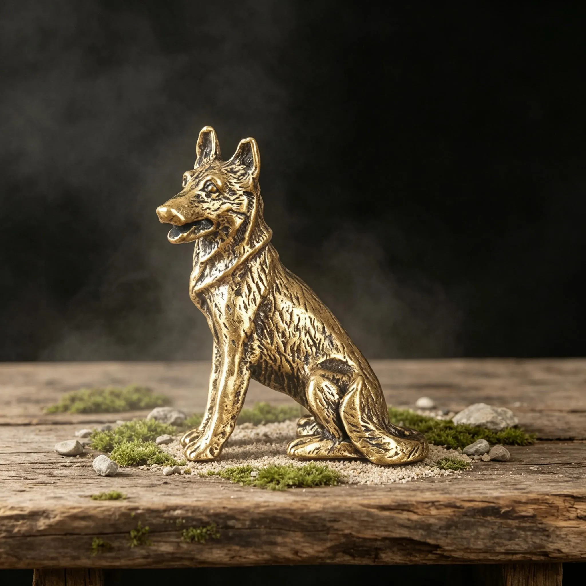 Handcrafted Brass Dog Figurine — Copper figurine image 4