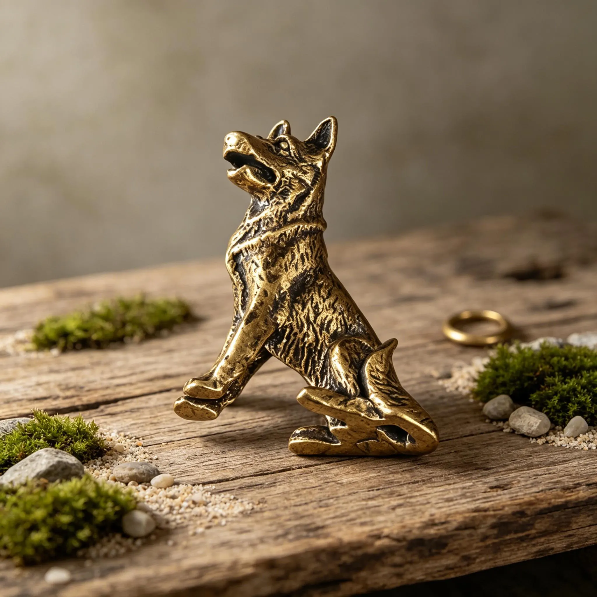 Handcrafted Brass Dog Figurine — Copper figurine image 8
