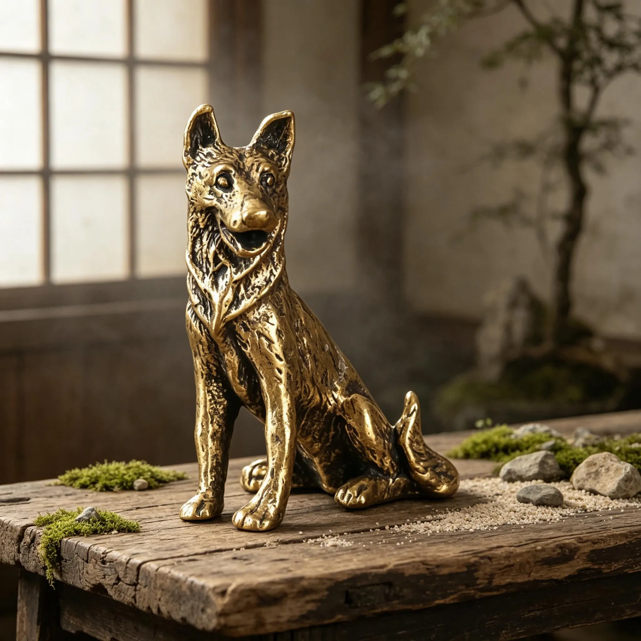 Handcrafted Brass Dog Figurine — Copper figurine image 9