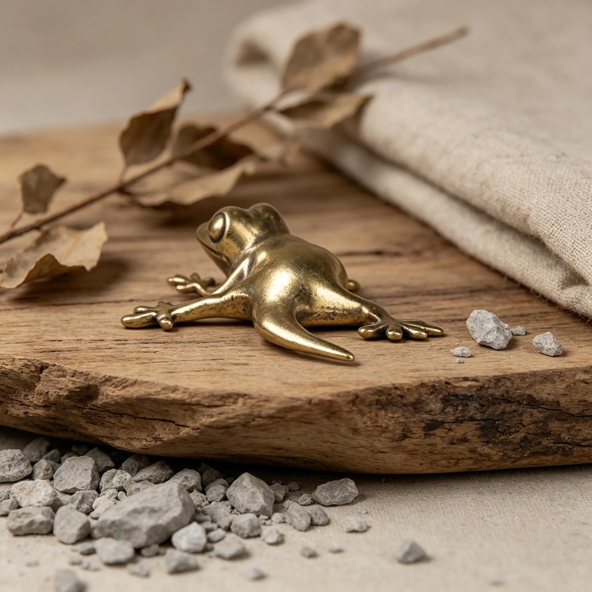 Handcrafted Brass Gecko Figurine — Copper figurine image 8