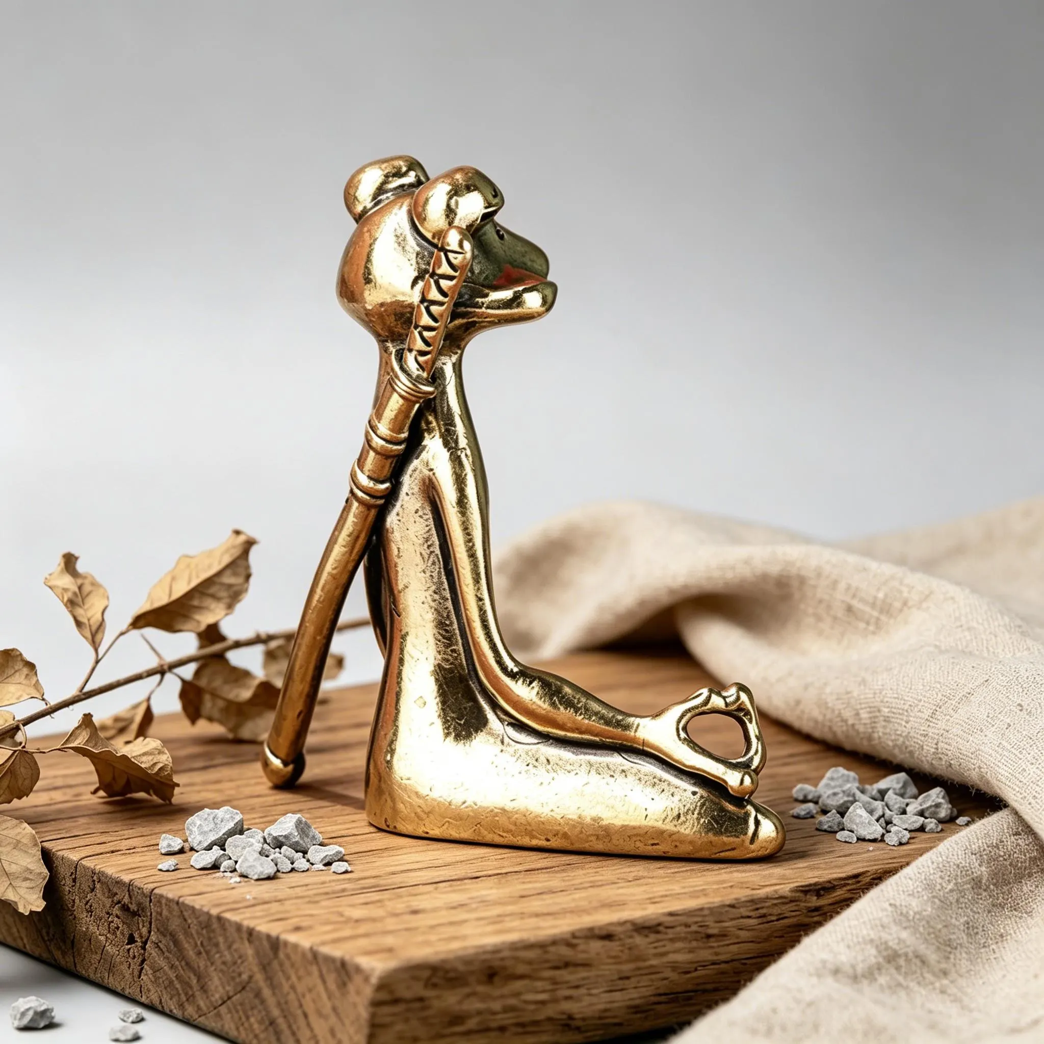 Handcrafted Brass Frog Figurine — Copper figurine image 5
