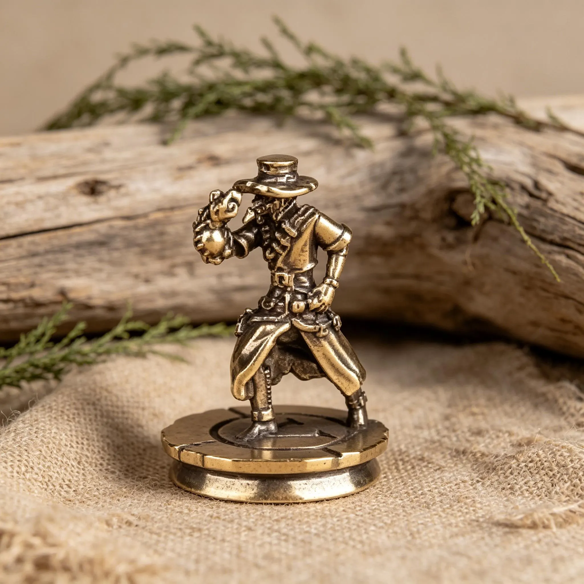Handcrafted Brass Pirate Figurine — Brass figurine image 3