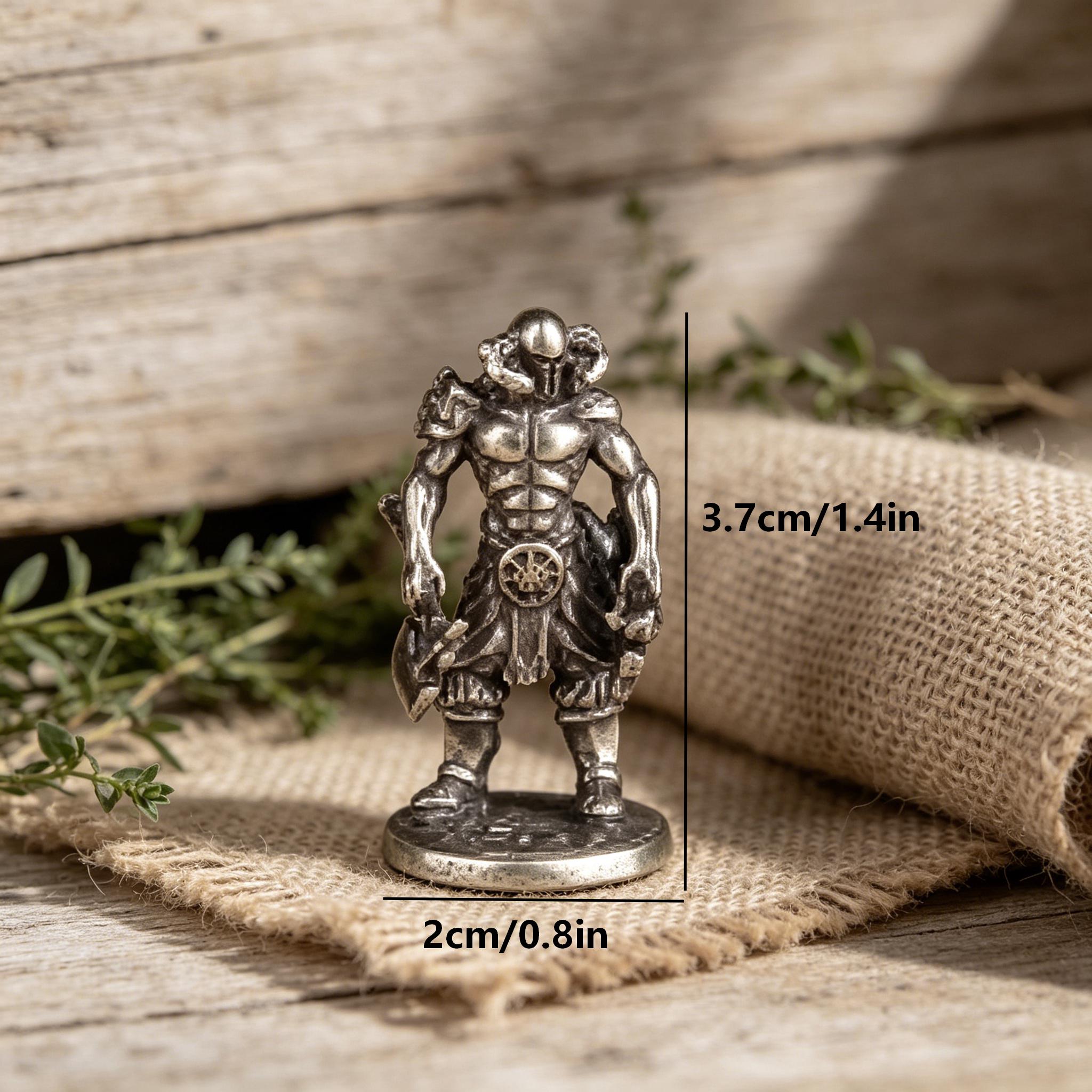 Miniature Handmade Copper Knight Statue — Copper figurine image 2