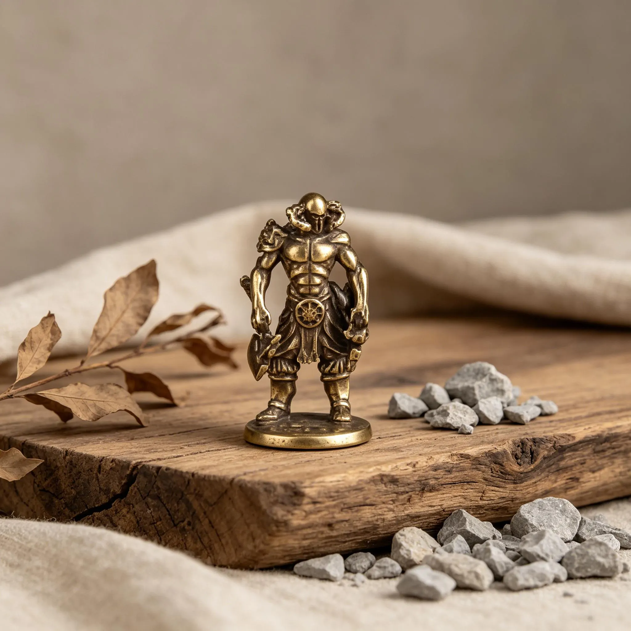Miniature Handmade Copper Knight Statue — Copper figurine image 5