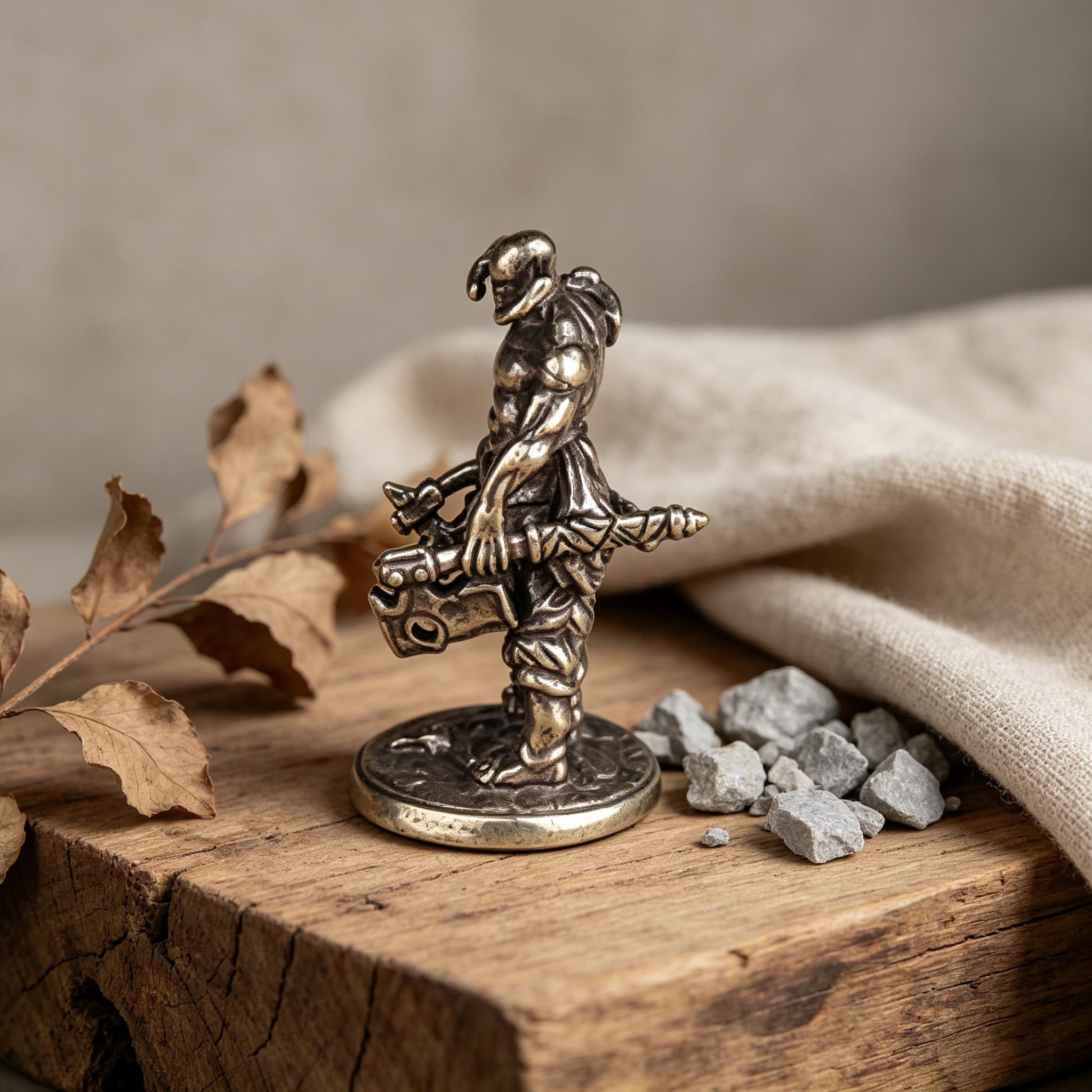 Miniature Handmade Copper Knight Statue — Copper figurine image 8