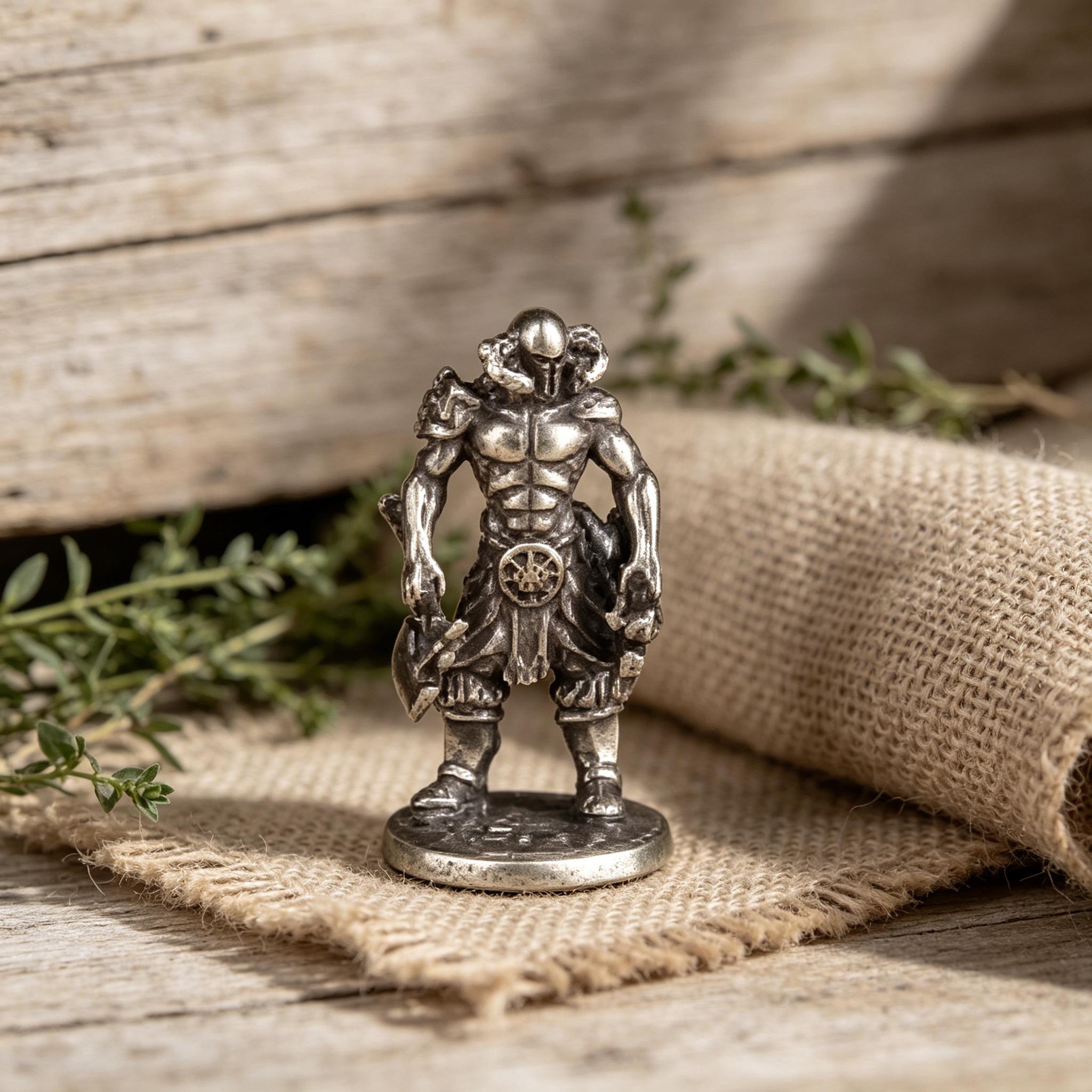 Miniature Handmade Copper Knight Statue — Copper figurine image 11