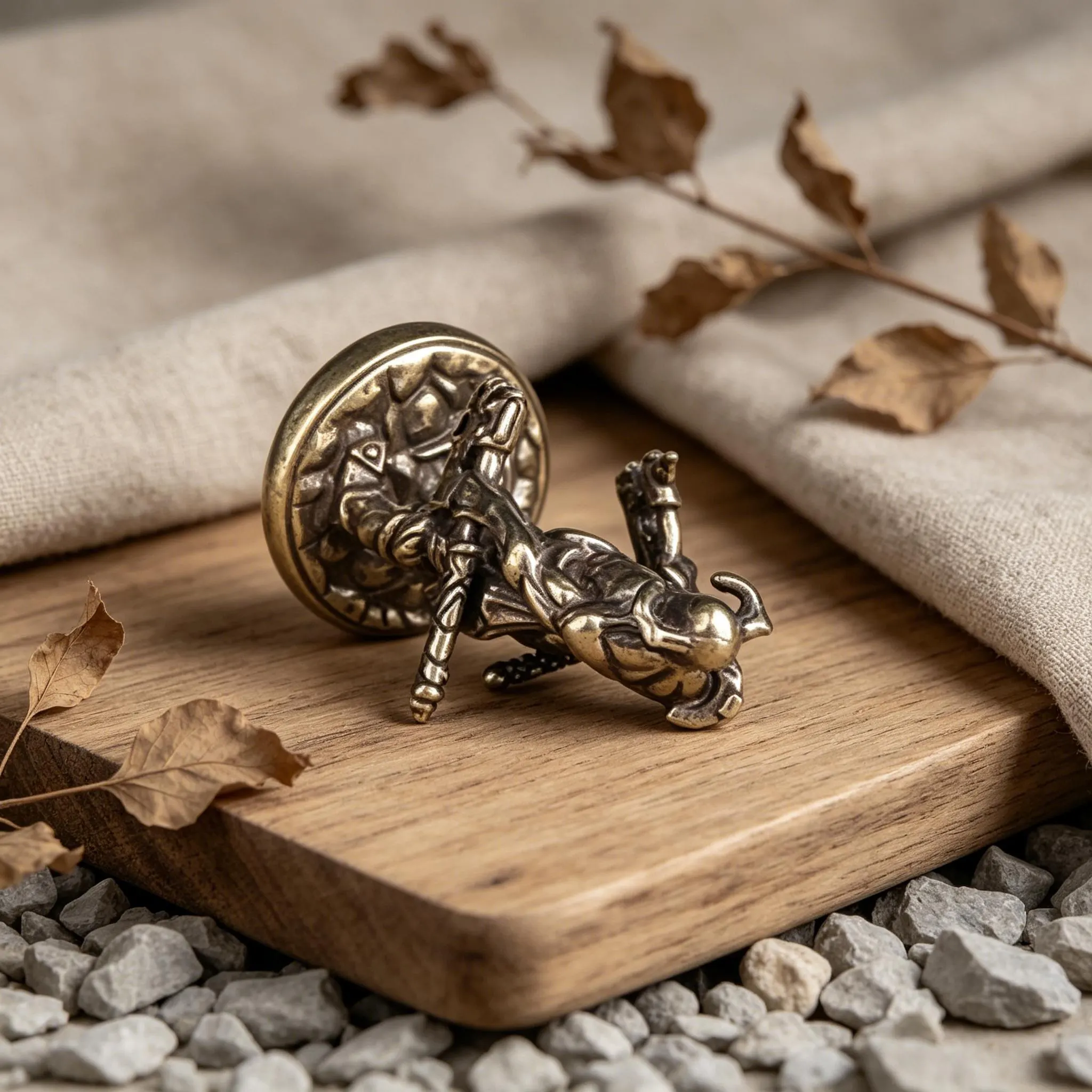 Miniature Handmade Copper Knight Statue — Copper figurine image 12
