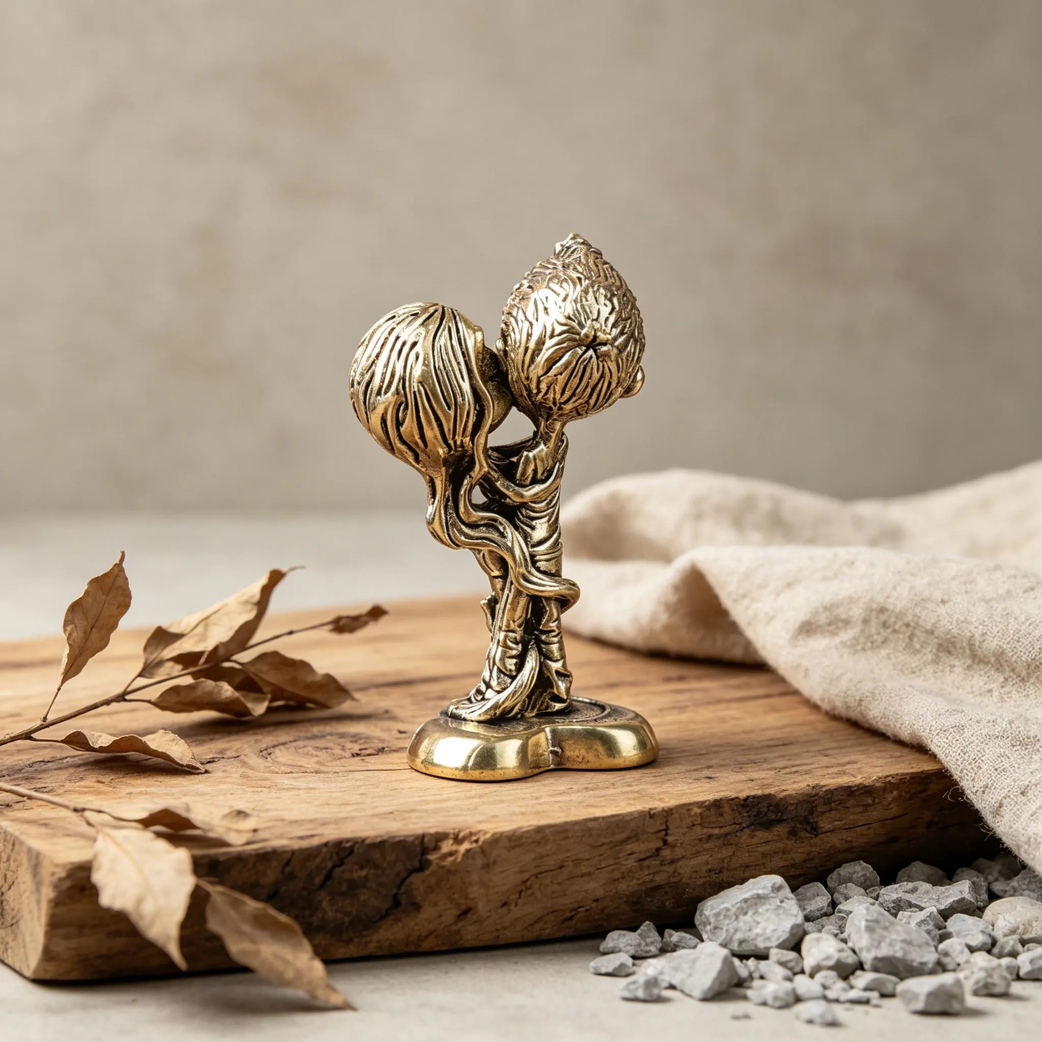 Handcrafted Brass Couple Figurine — Brass figurine image 5