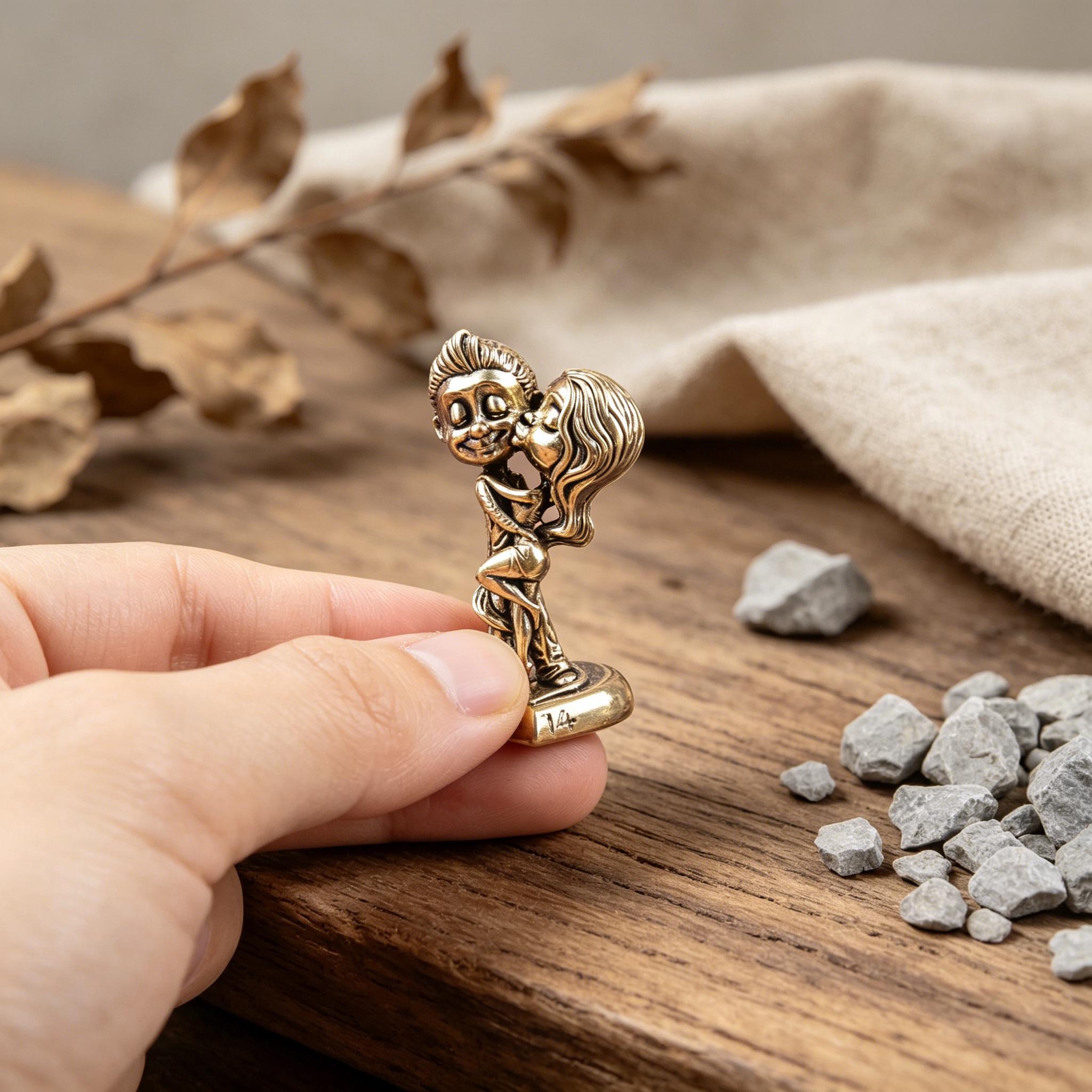 Handcrafted Brass Couple Figurine — Brass figurine image 6