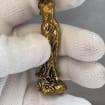 Handcrafted Brass Stretching Woman Figurine — Brass figurine image 2