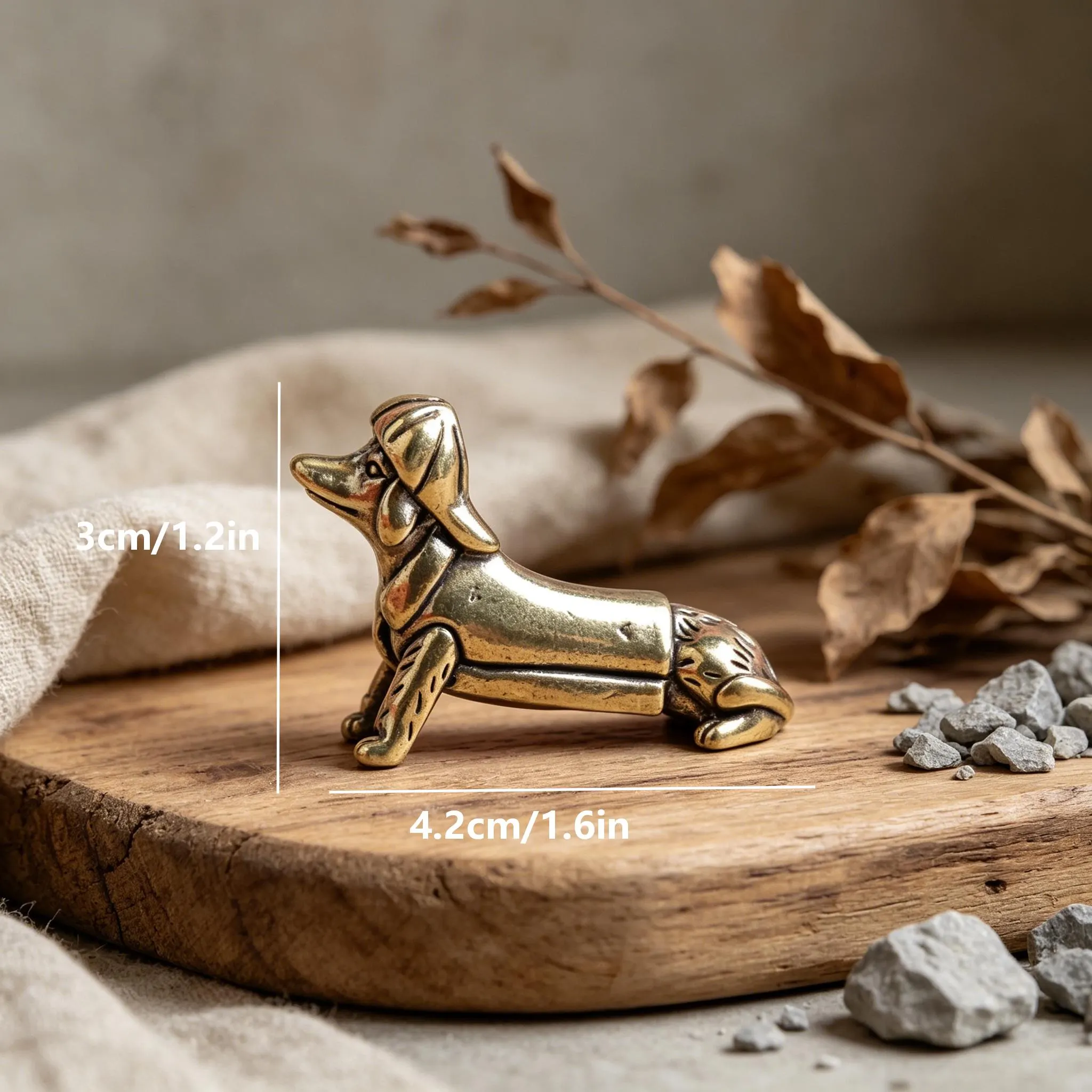 Handcrafted Brass Dog Figurine — Brass figurine image 2