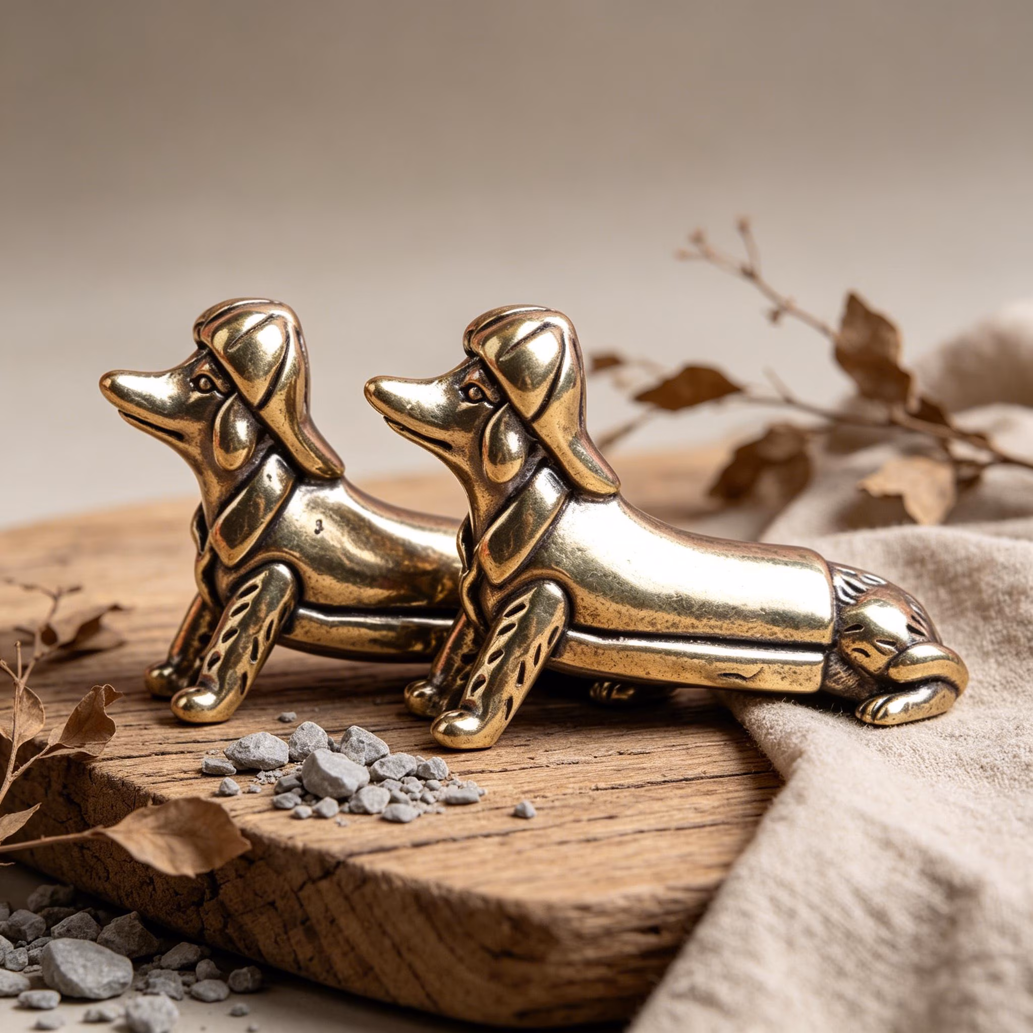 Handcrafted Brass Dog Figurine — Brass figurine image 3