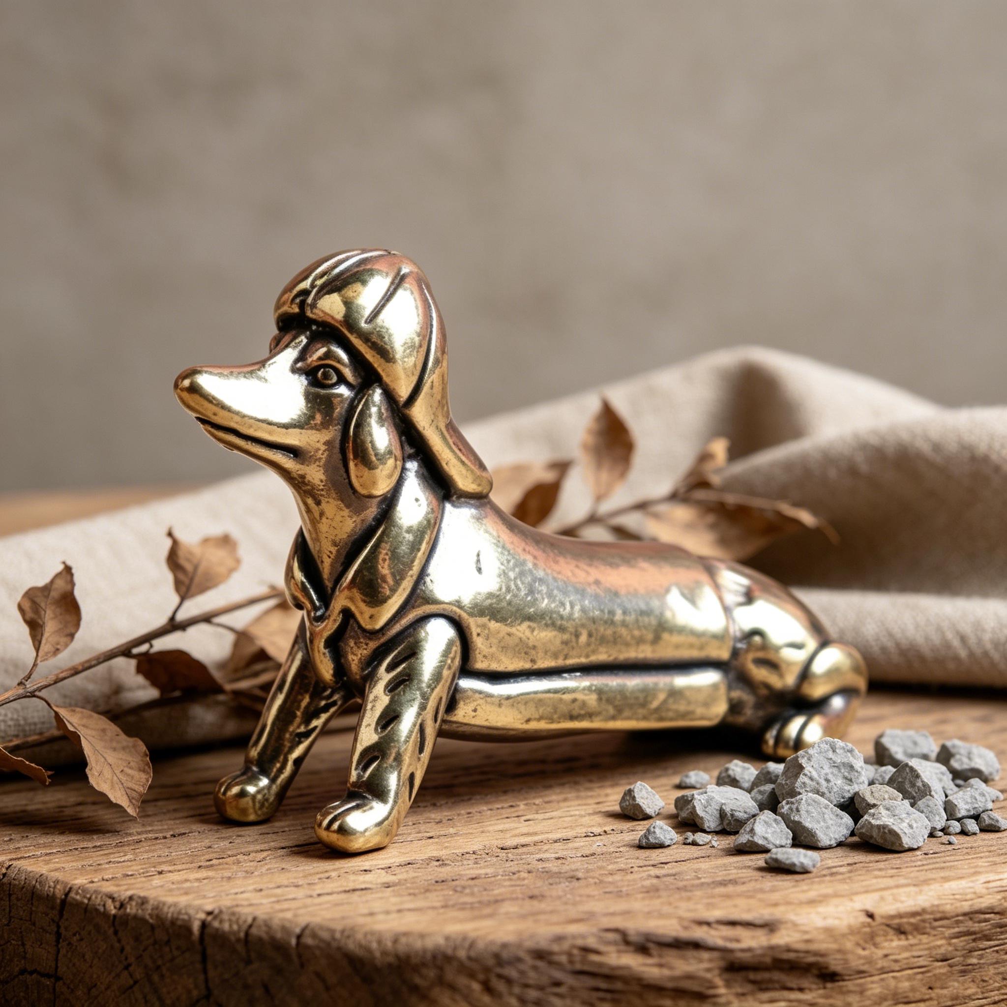 Handcrafted Brass Dog Figurine — Brass figurine image 5