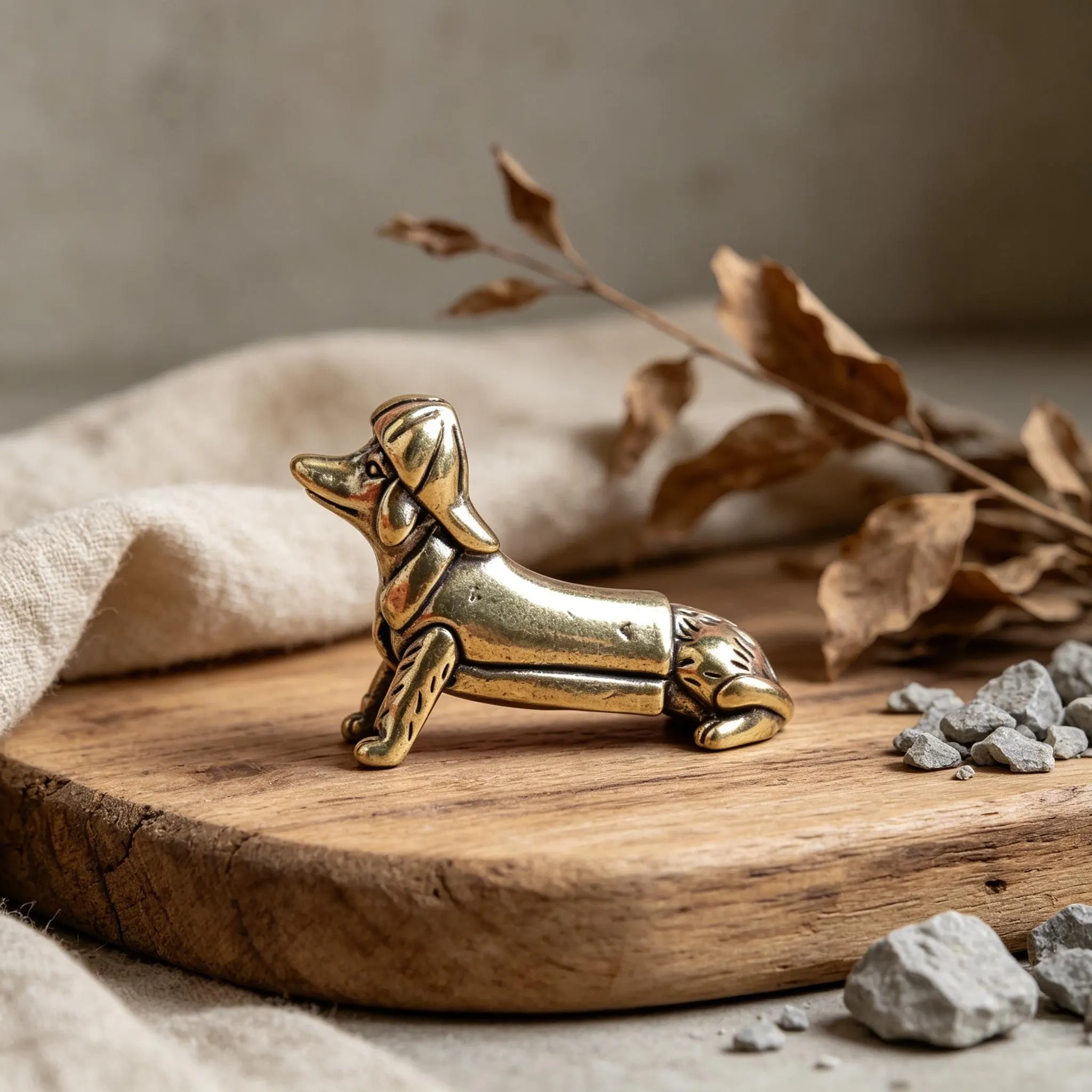 Handcrafted Brass Dog Figurine — Brass figurine image 6