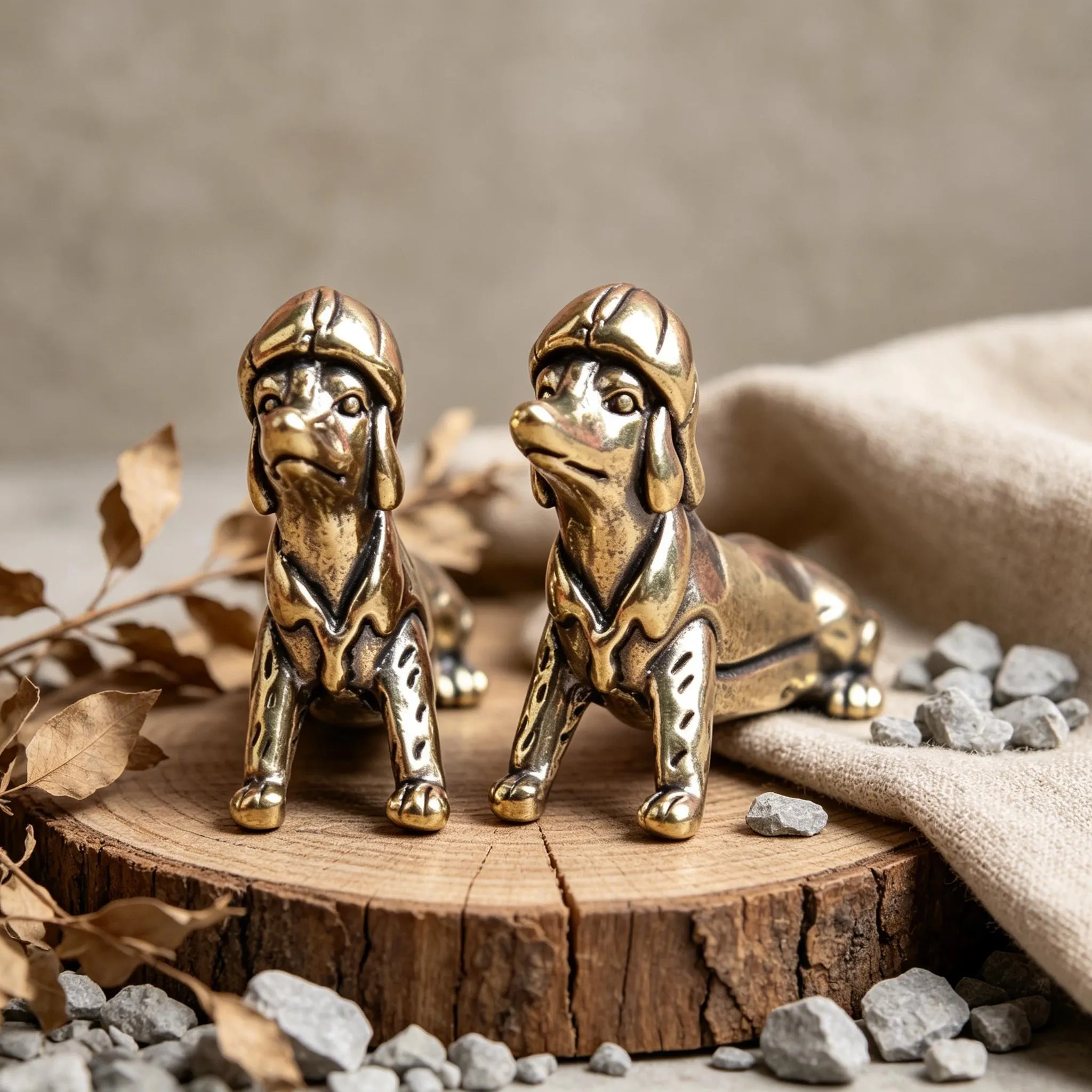 Handcrafted Brass Dog Figurine — Brass figurine image 1