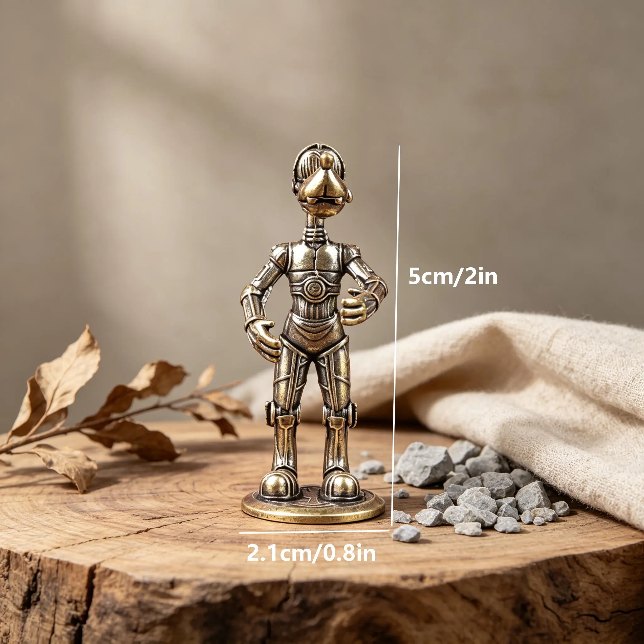 Handcrafted Brass Robot Figurine — Brass figurine image 2