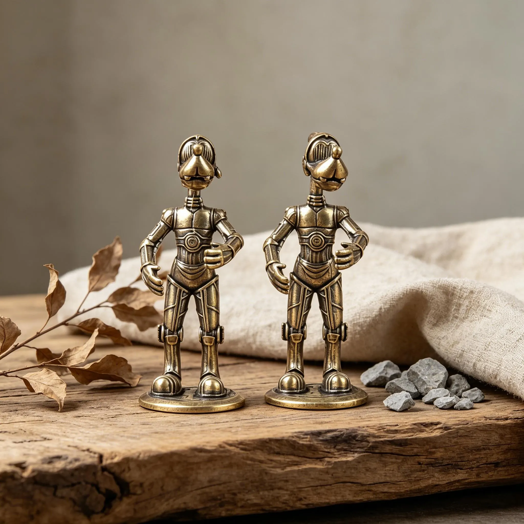 Handcrafted Brass Robot Figurine — Brass figurine image 3